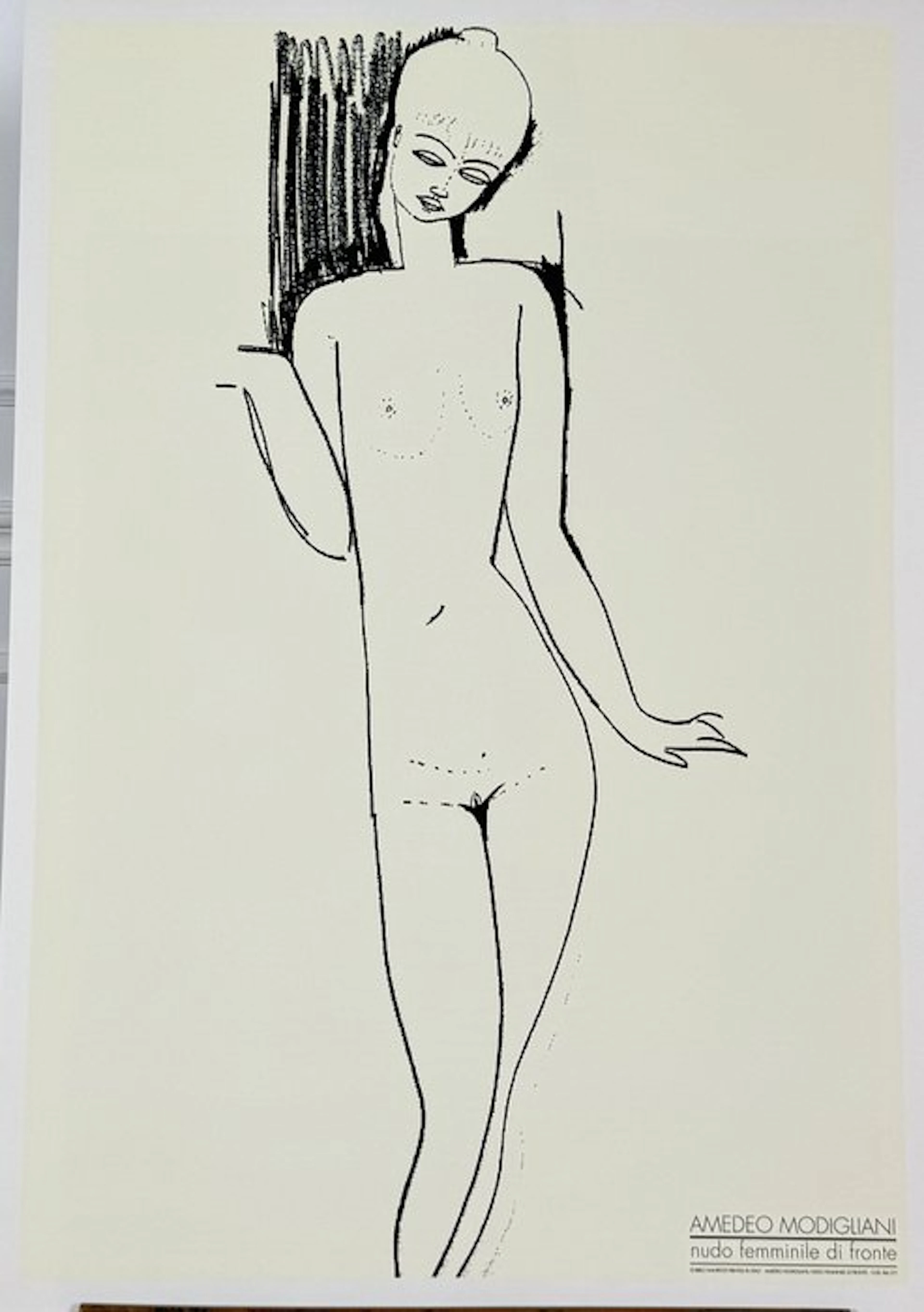 Amedeo Modigliani - Nudo femminile di fronte (Serigrafia)