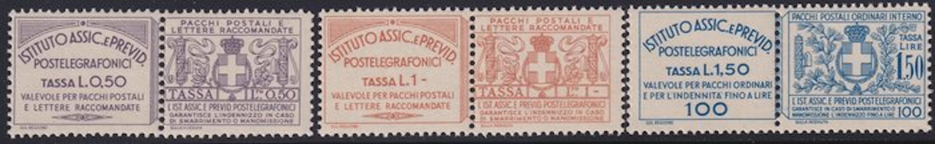 Italy Kingdom 1936 - Post-lithographic insurance stamps 0.50 + 1 l
