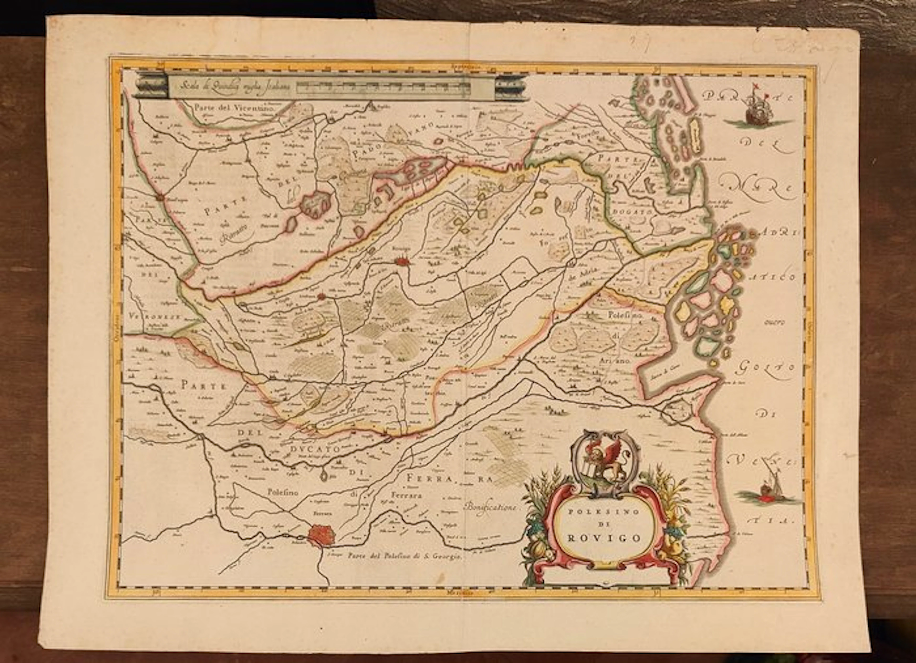Italy - Veneto; W. & J. Blaeu - Polesino di Rovigo - 1661-1680