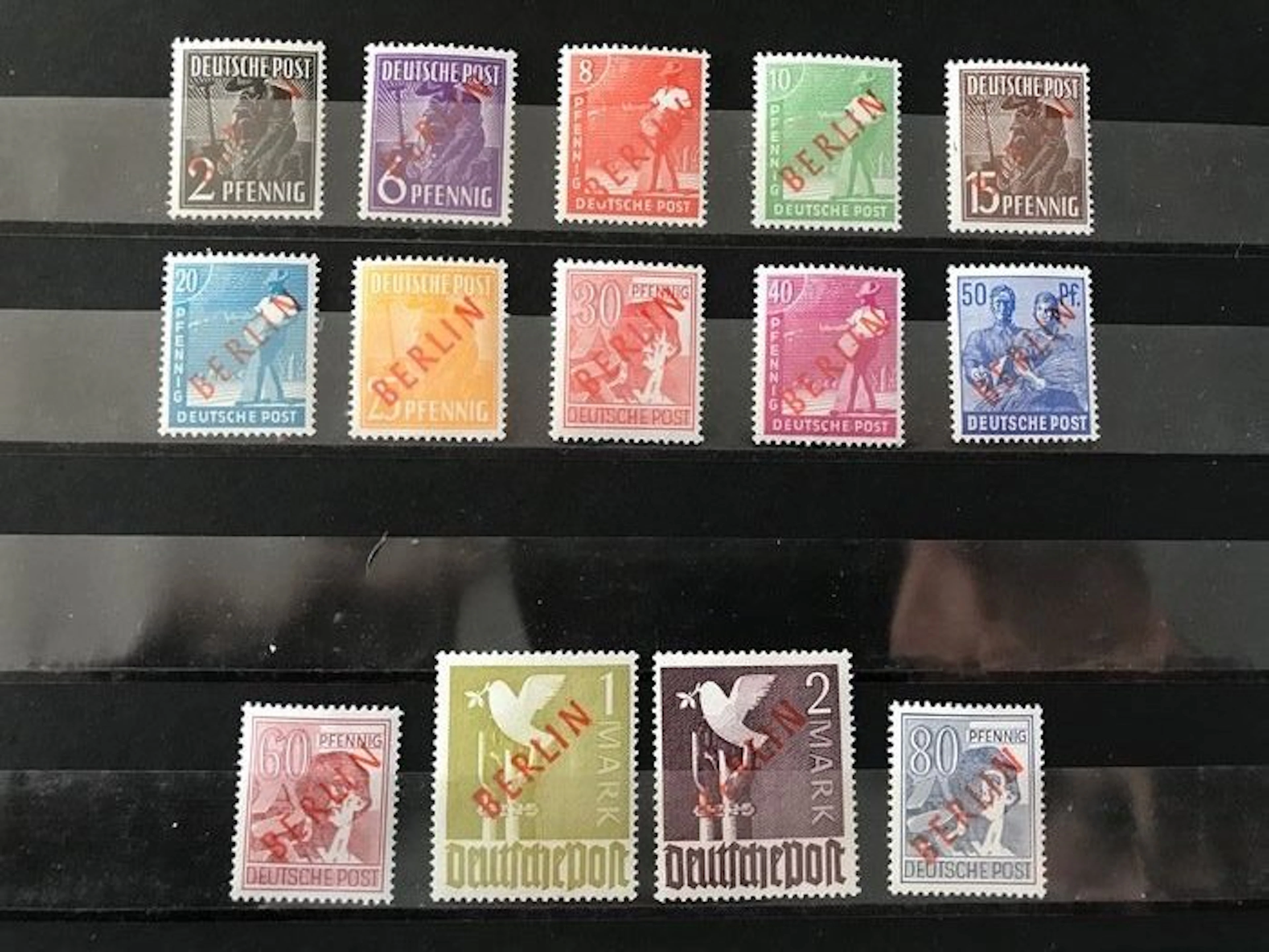 Berlin 1949 - Red overprint - MNH - Michel 21/34