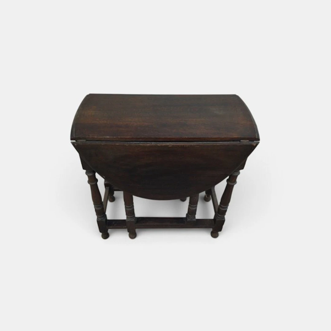 1890-1920 - Table - Oak - Oval drop-leaf table