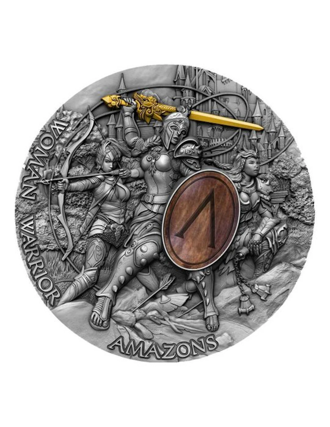 Niue. 5 Dollars 2019 Amazons Woman Warrior 2 Oz (.999)