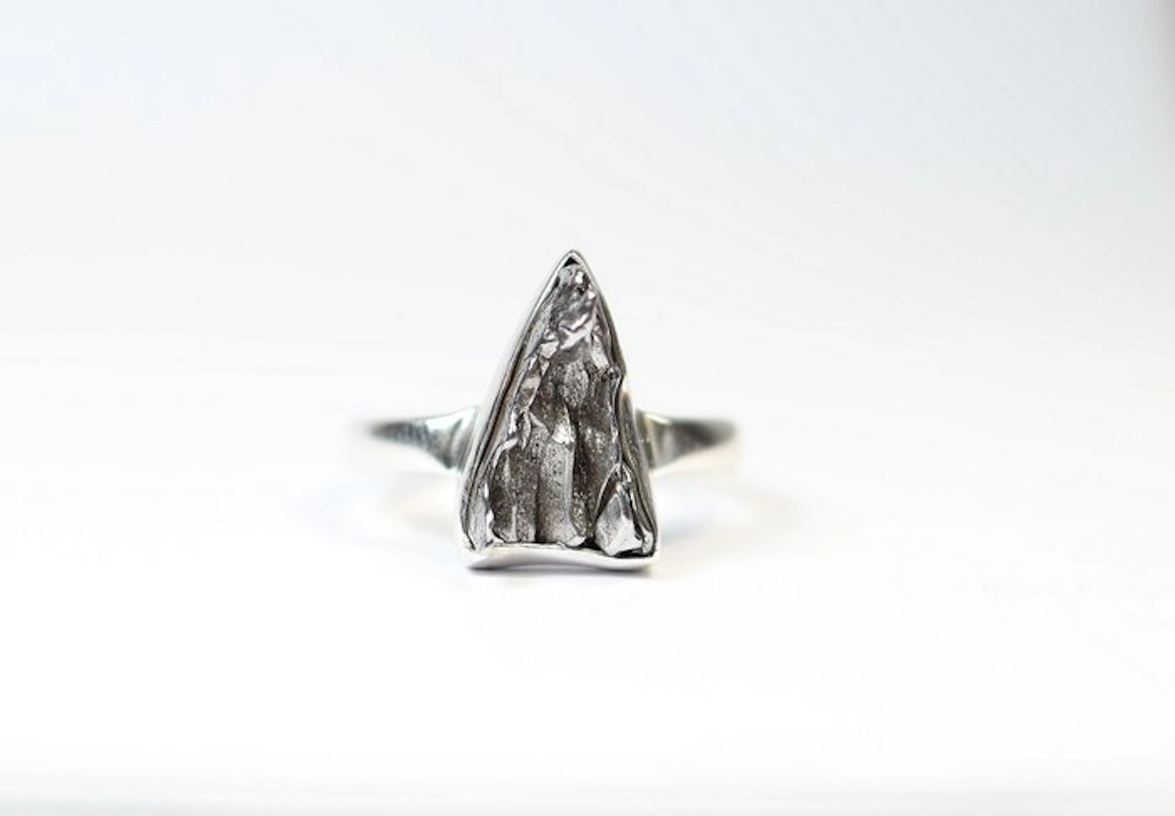 Meteorite Campo del Cielo ring / new 925. Sterling silver - 3.35 g - (1)
