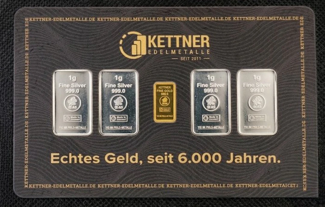1/200 Ounce Gold and 4 grams - Silver .999 - Heimerle + Meule