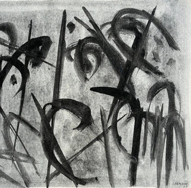 Jacques Germain (1915-2001) - Abstraction en noir (vendu sans prix de réserve)