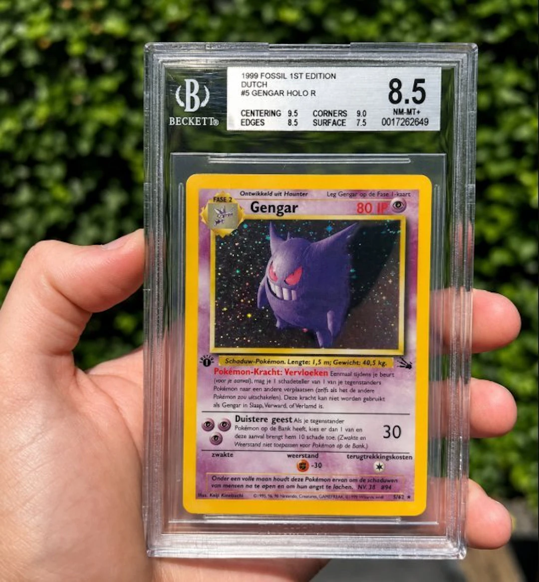 Pokémon - 1 Graded card - Gengar #005 First edition