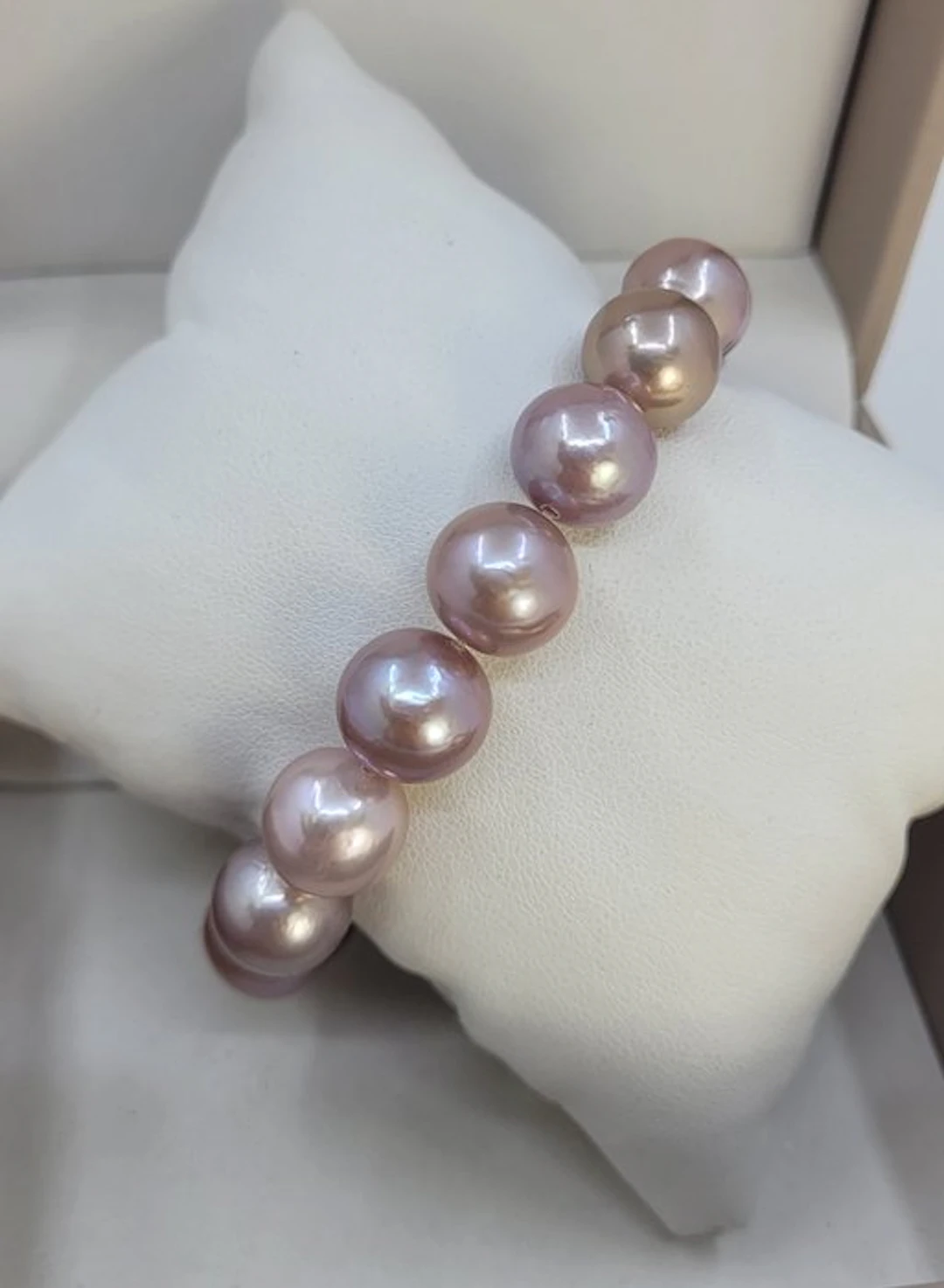 No reserve price - Bracelet 11x13.5mm Purple Edison pearls