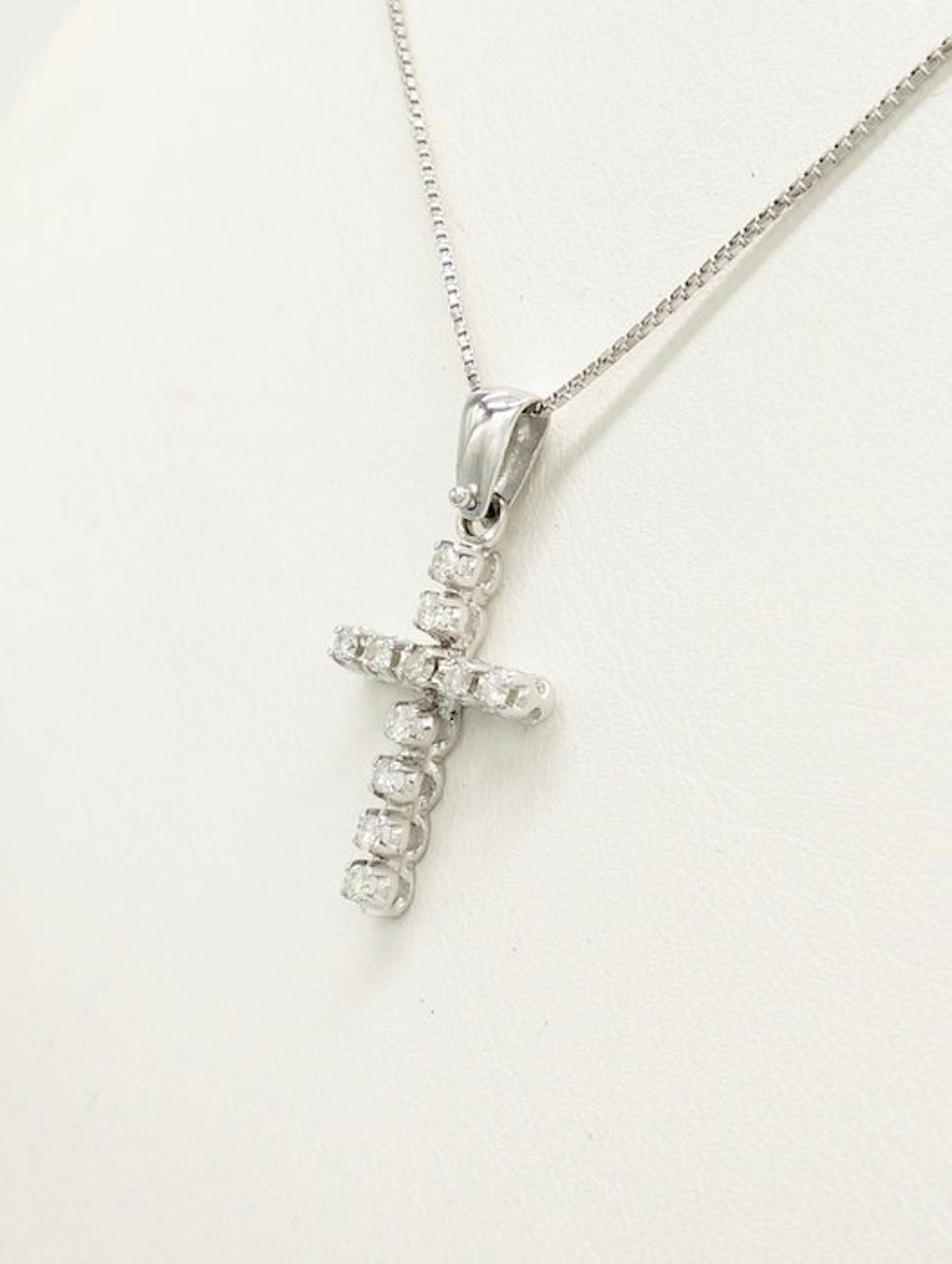 Necklace - 18 kt. White gold Diamond (Natural)