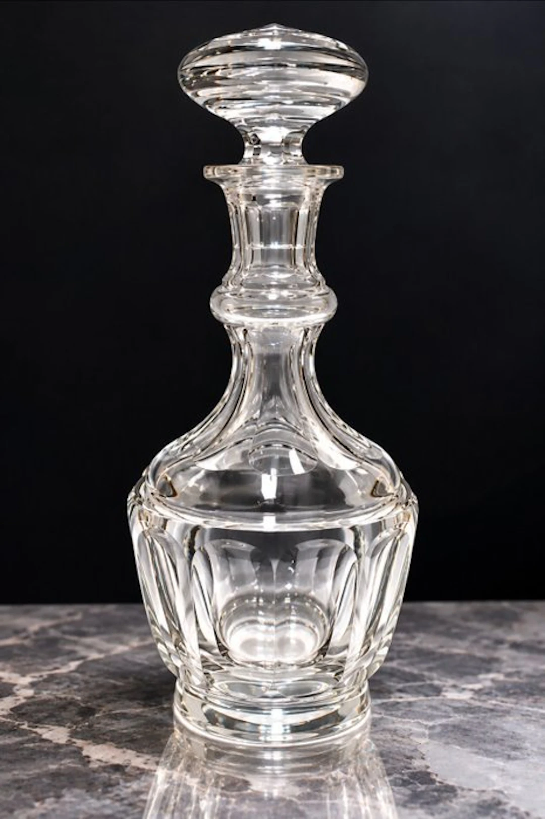 Carafe - Art Nouveau - faceted crystal - Antique Crystal Decanter