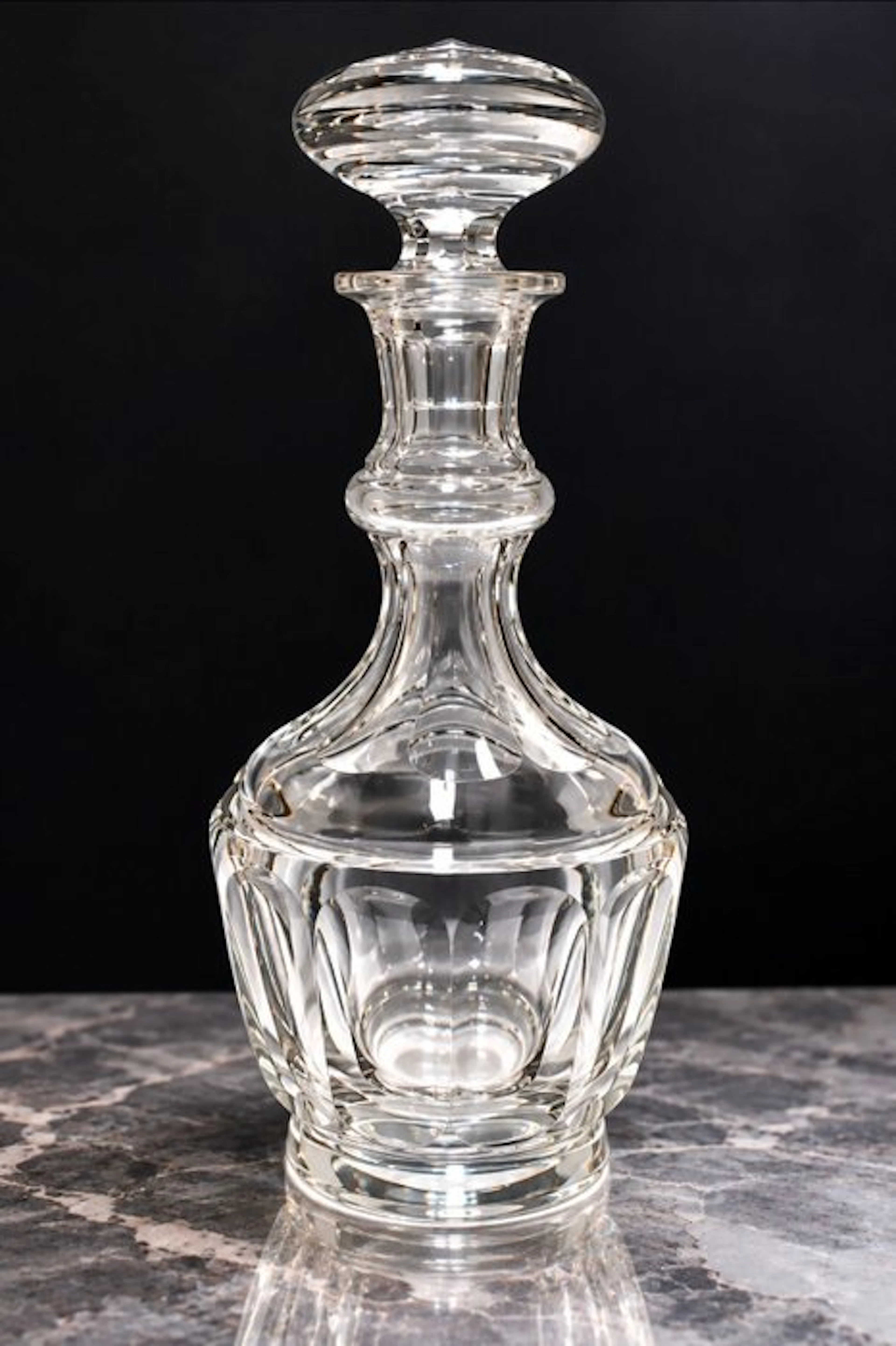 Carafe - Art Nouveau - faceted crystal - Antique Crystal Decanter