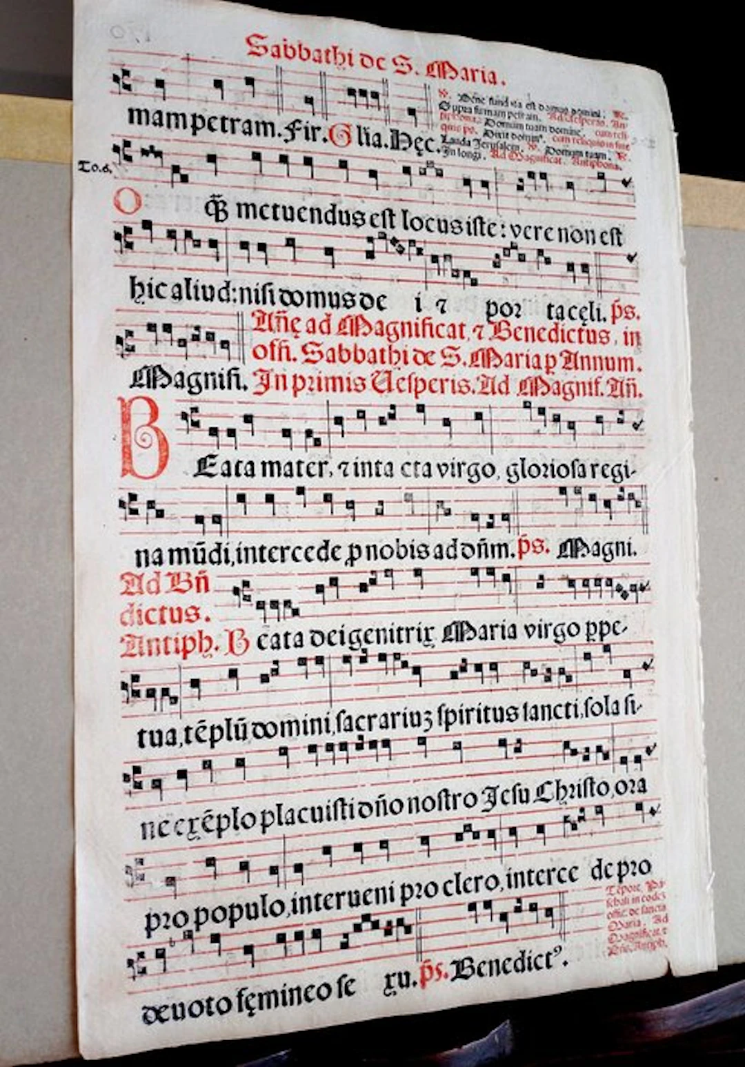 Catholic Church - Antiphonarium Romanum sheet Italian...