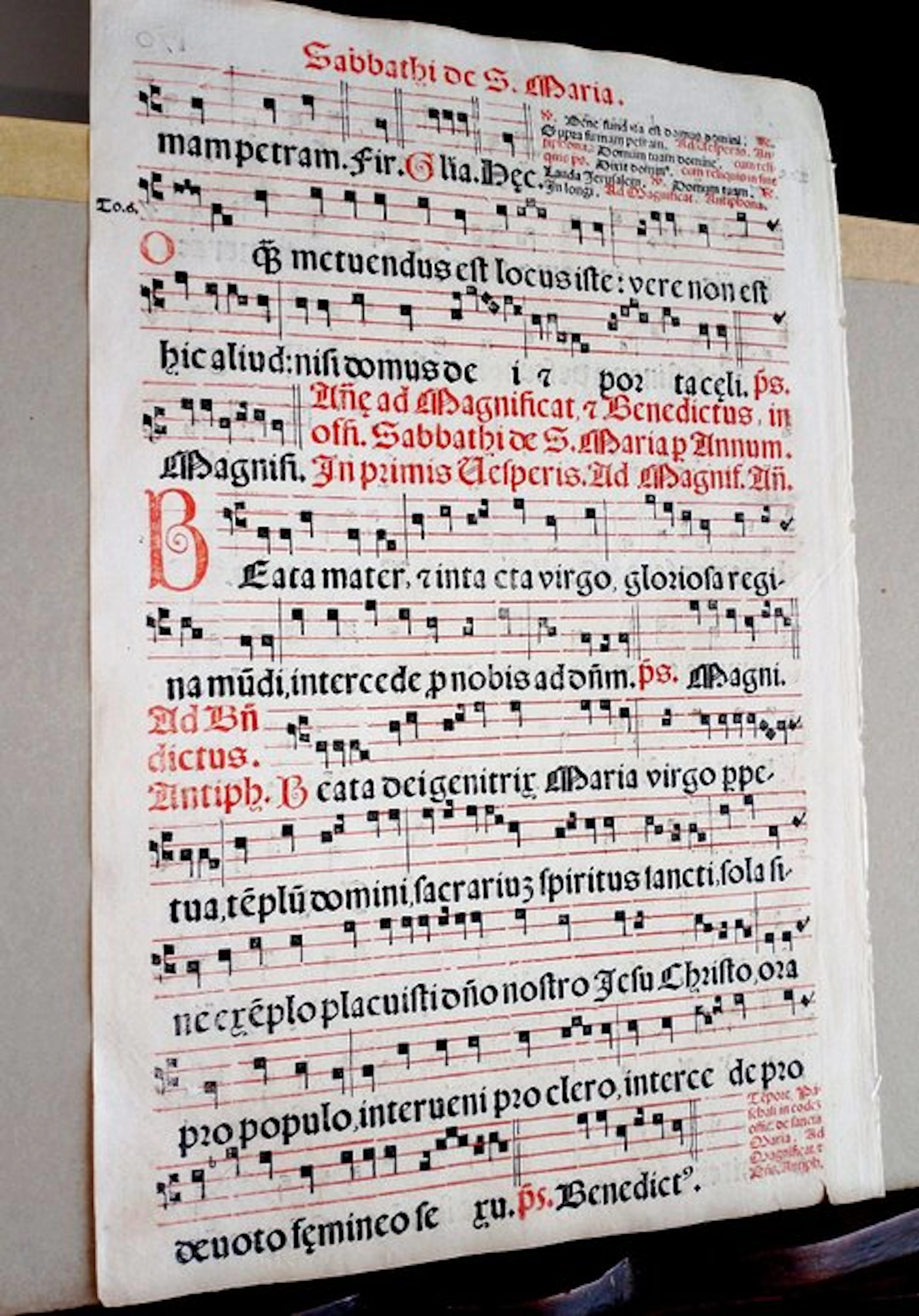 Catholic Church - Antiphonarium Romanum sheet Italian...