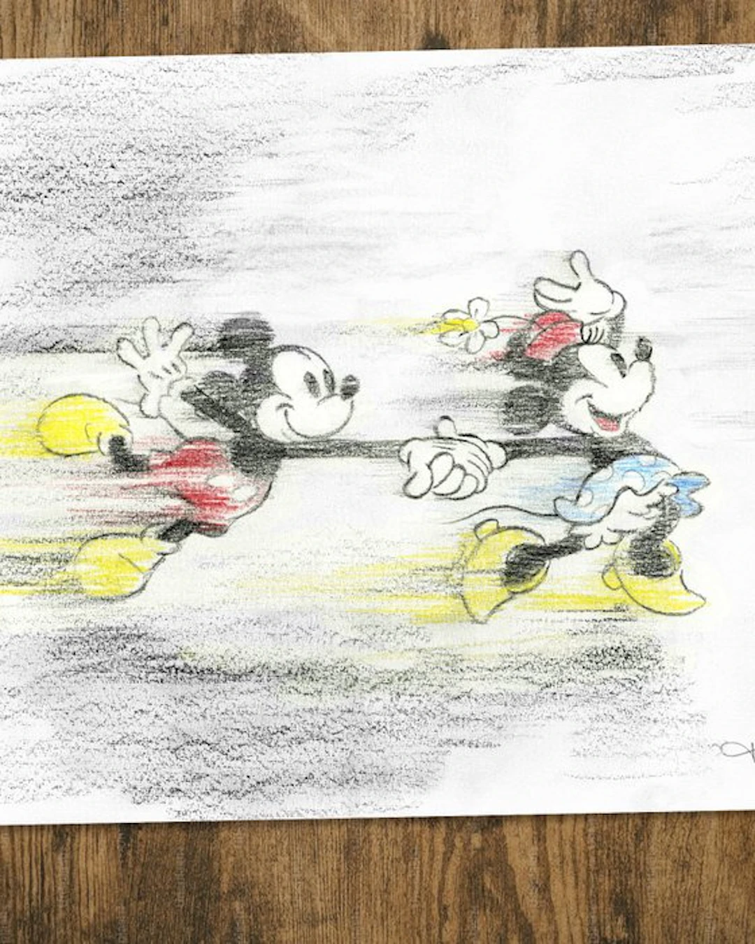 Tony Fernandez - Mickey & Minnie “Lovers Run” - Hand Signed Original Artwork