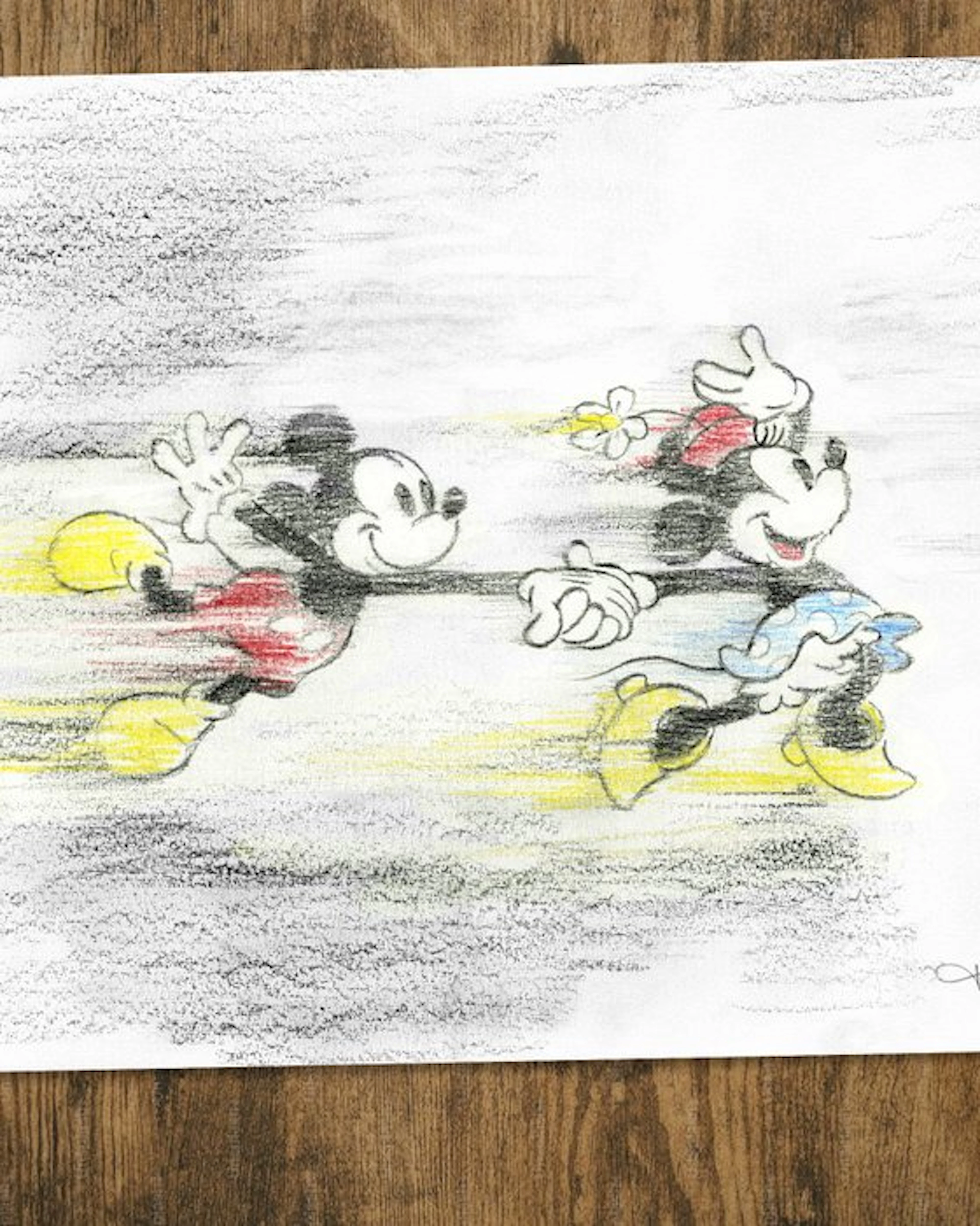 Tony Fernandez - Mickey & Minnie “Lovers Run” - Hand Signed Original Artwork