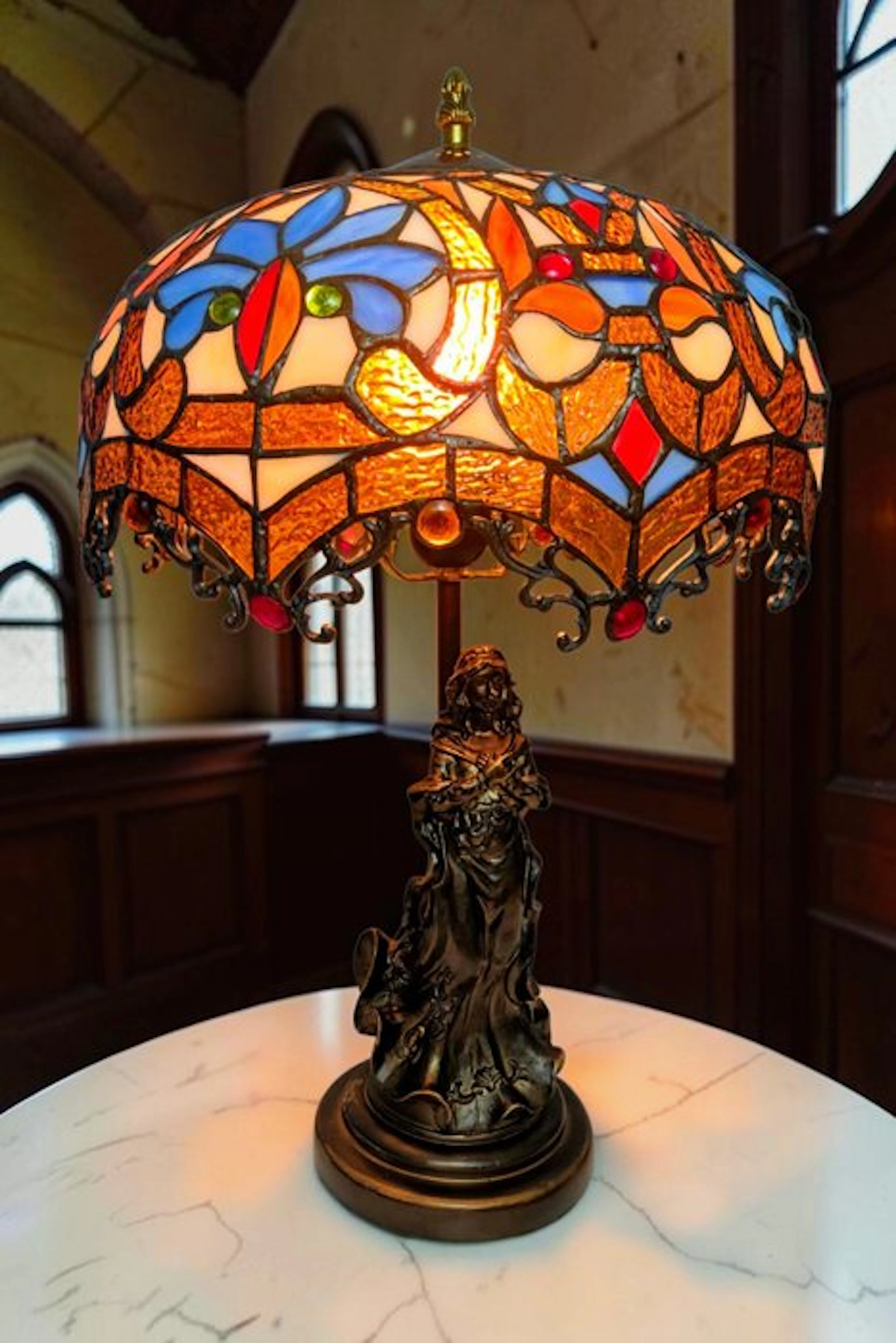 Lamp - XL Tiffany Studio Style Table Lamp - Stained glass