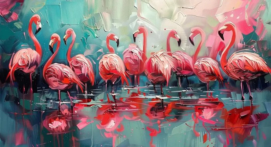 I_KONIQ - Pink Flamingoes