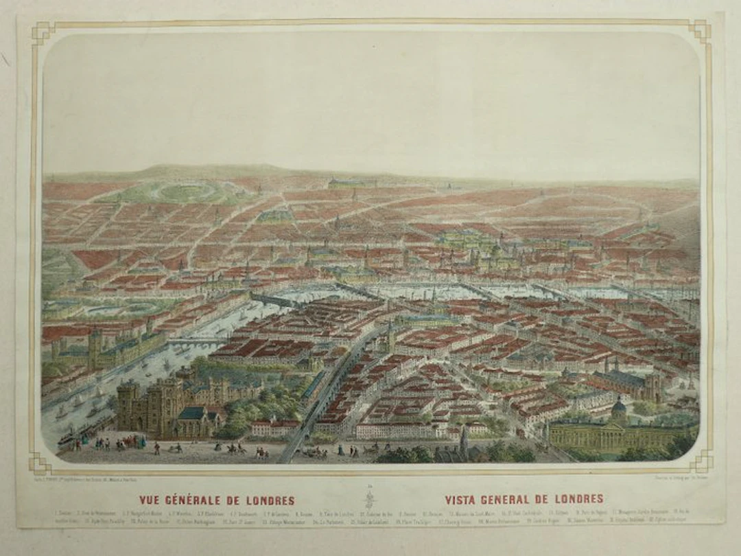 United Kingdom - London; L. Turgis - Vue générale de Londres - 1851-1860