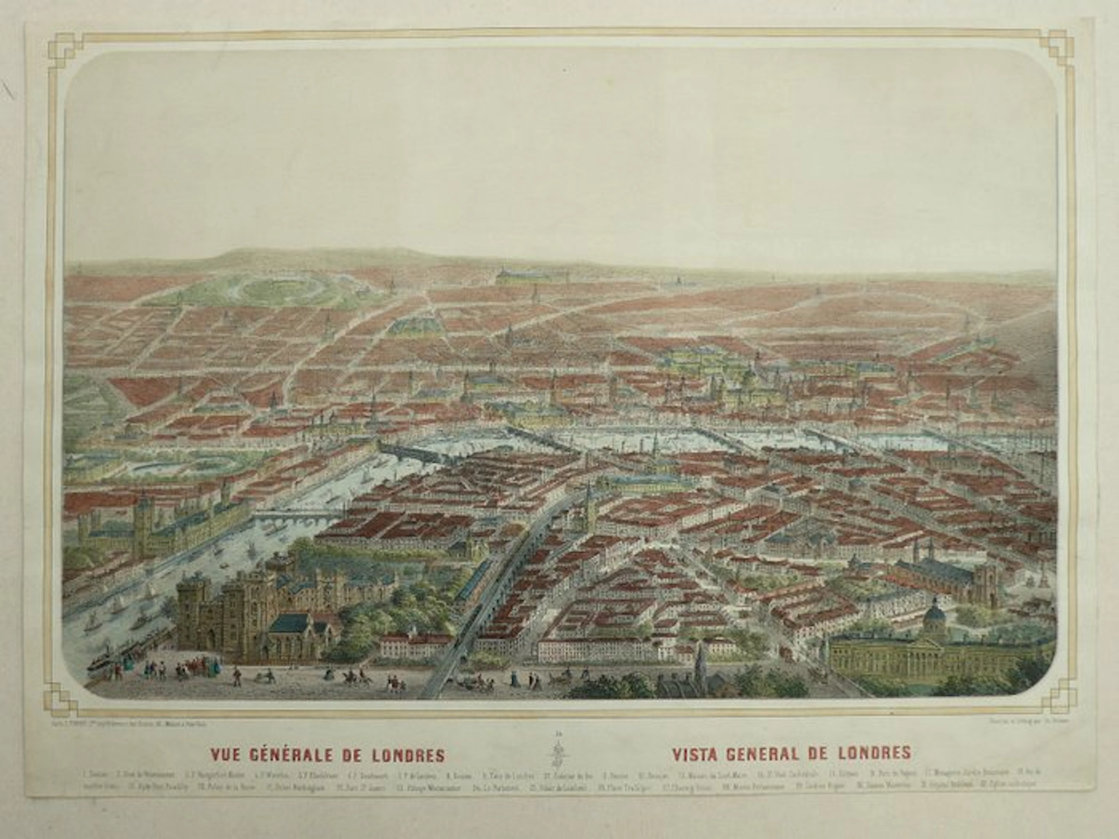United Kingdom - London; L. Turgis - Vue générale de Londres - 1851-1860