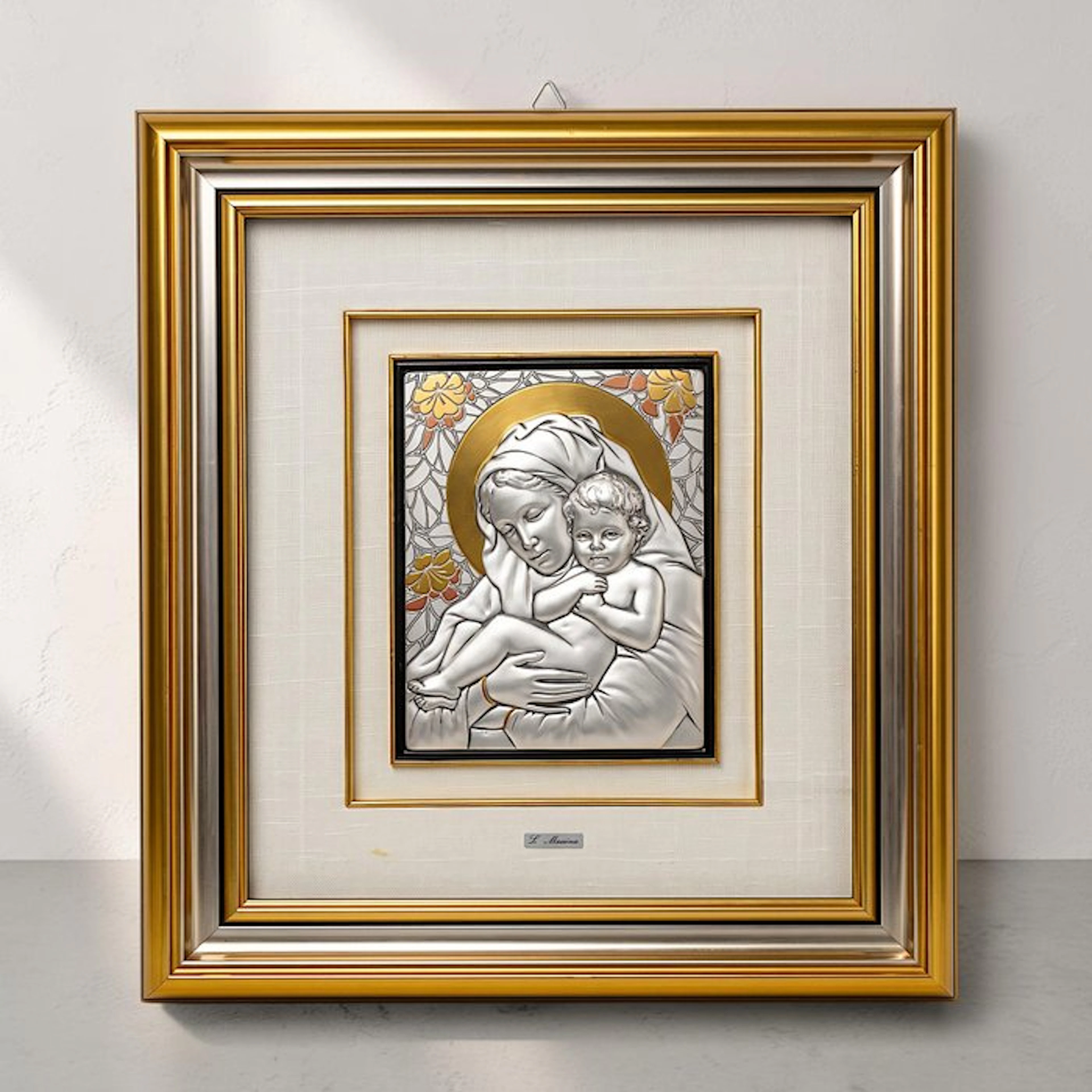 Icon - Mother of God - Silverplated - 49 by 54 cm