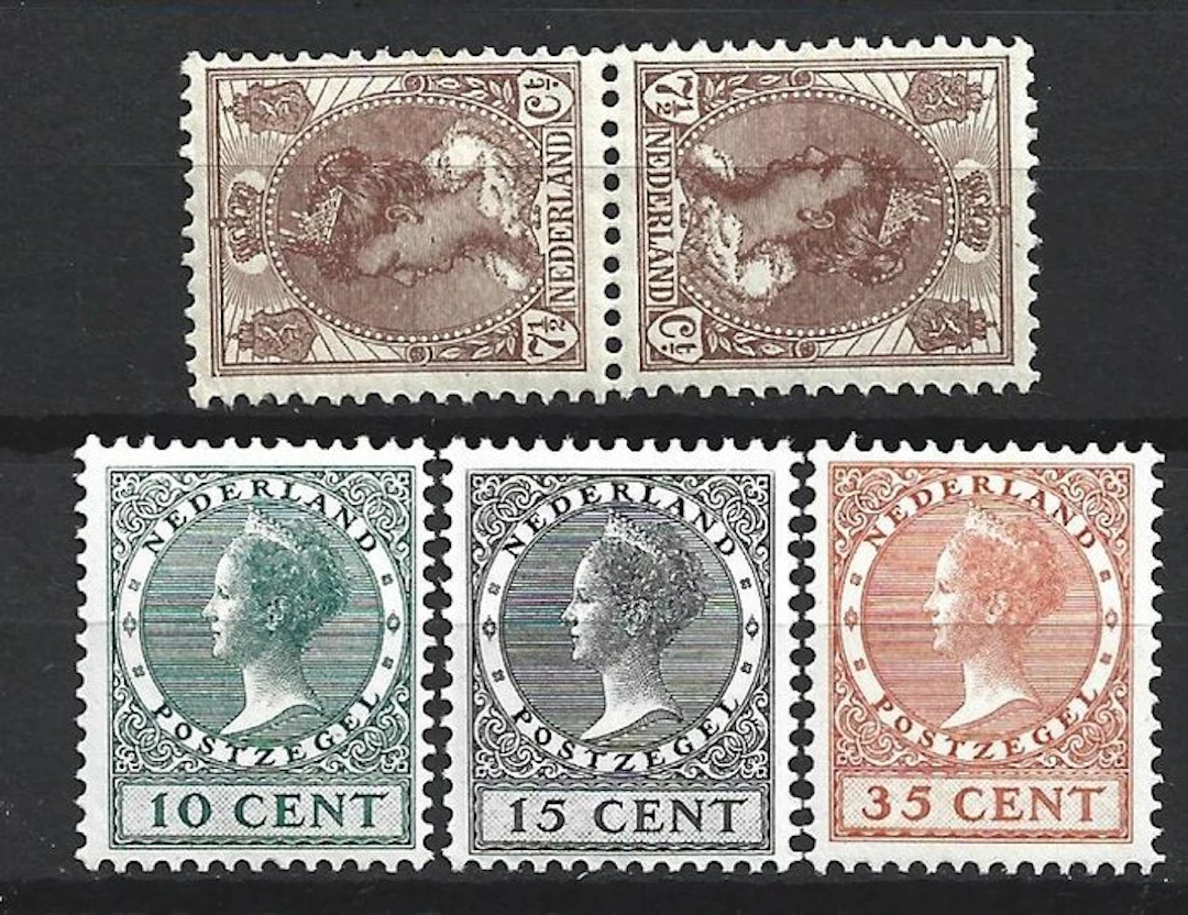 Netherlands 1923/1924 - Numbers 61B and 136-38