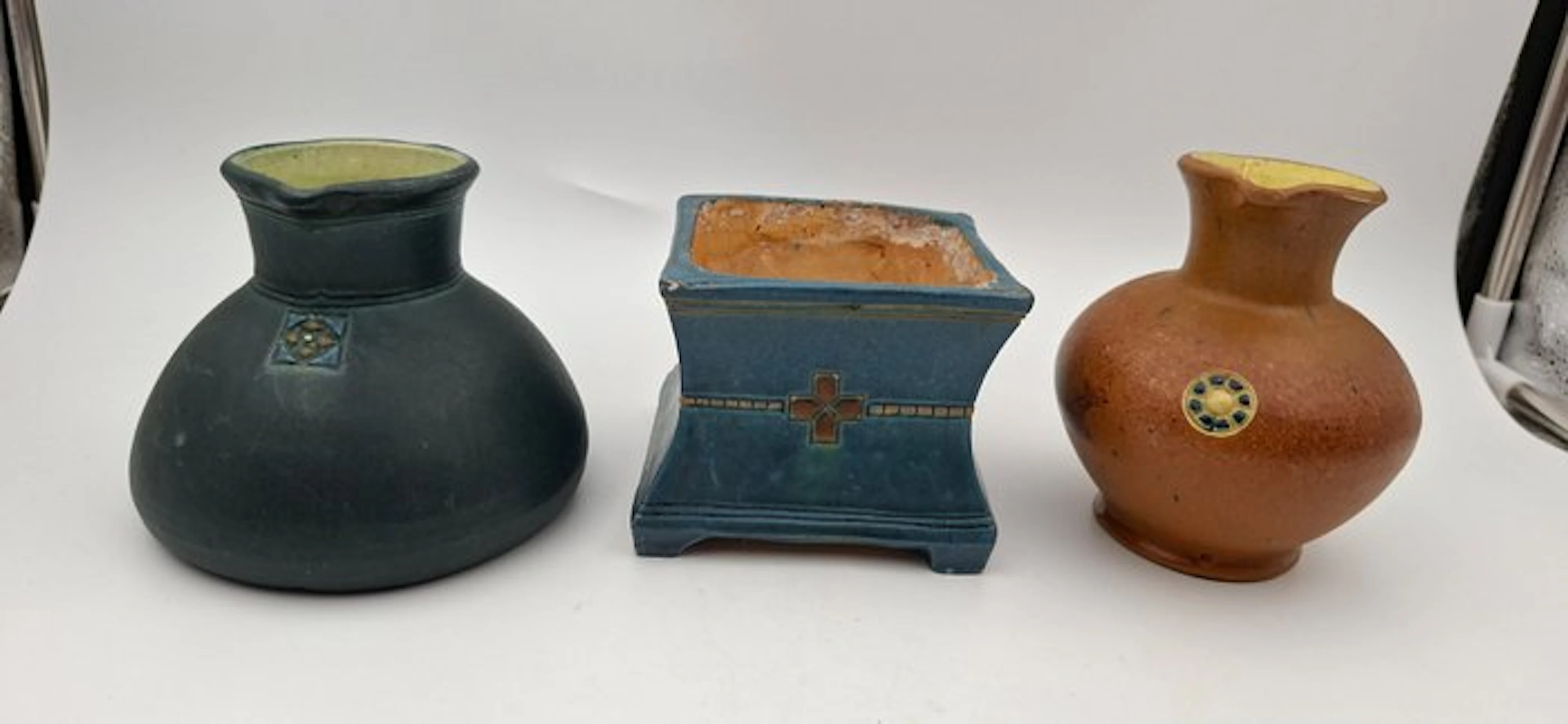 Mobach Utrecht - Klaas Mobach - Vase (3) - vase - Earthenware - 3 x art-deco