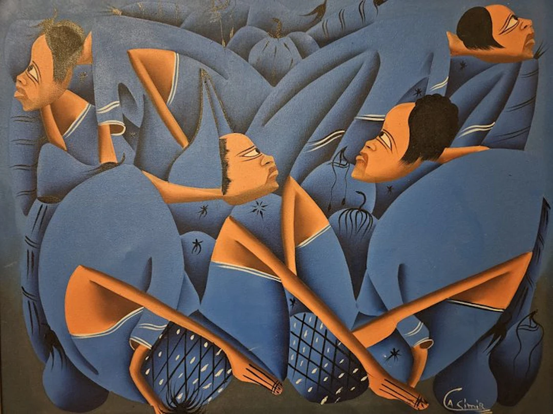 Escuela Cubista Africana (XX) - Femmes en Bleu