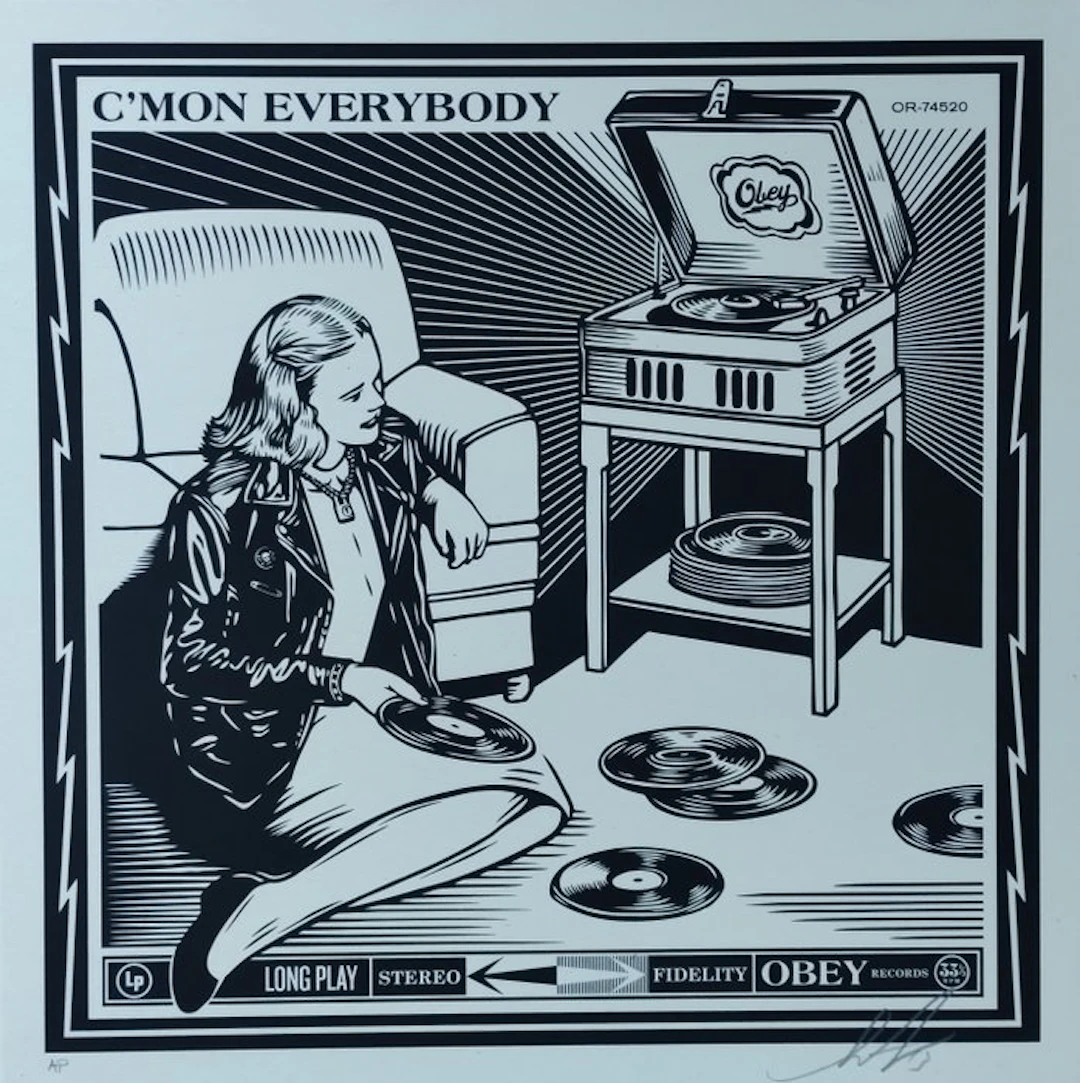 Shepard Fairey (OBEY) (1970) - C'Mon Everybody (artist proof)