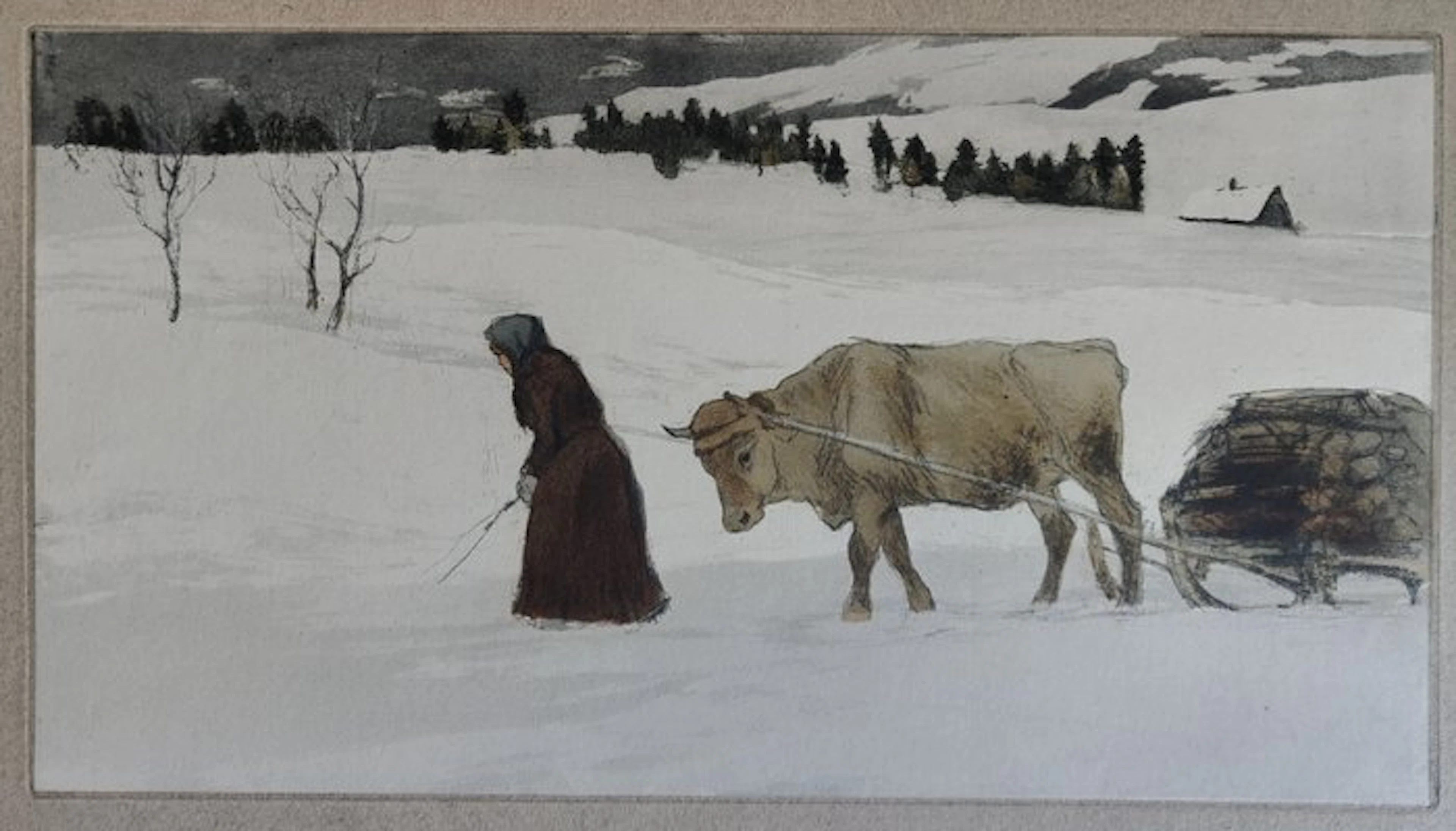 Oswald Roux (1880–1961) - Winterlandschaft