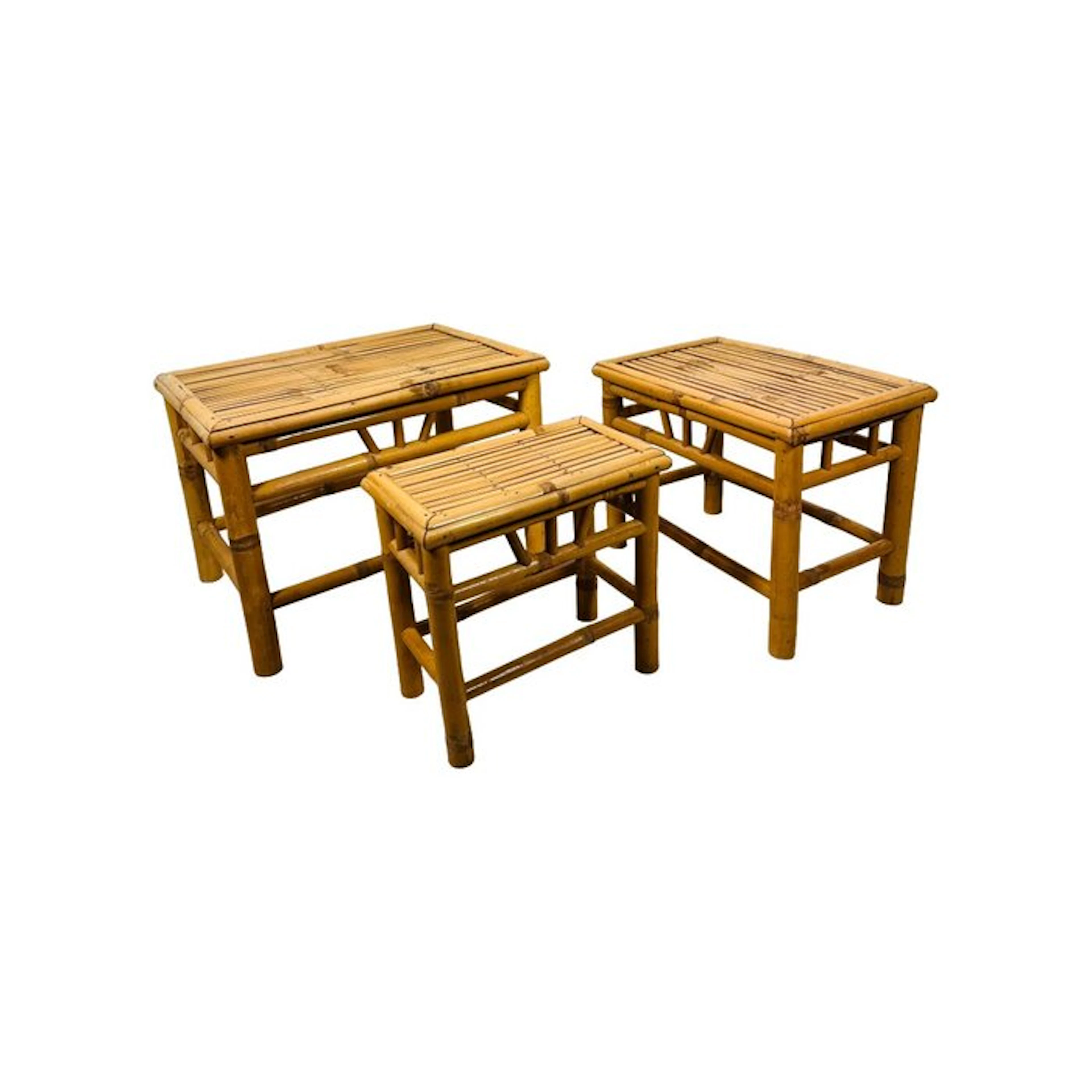 Nesting tables (3) - Bamboo Bohemian and tropical modern...