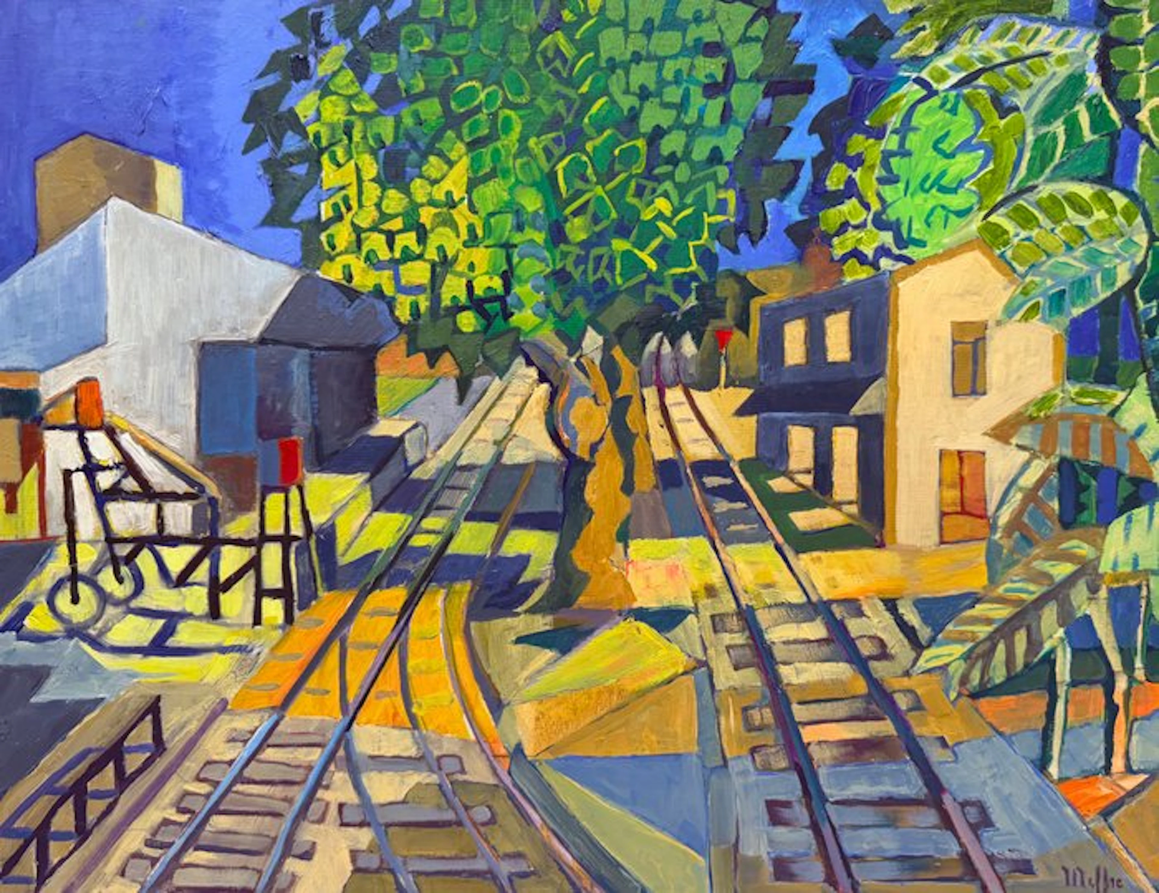 Armand Meffre (1929–2009) - La Gare de Robion n°2, 1983