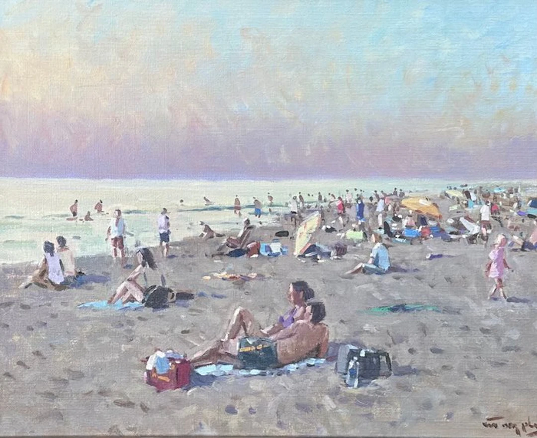 Niek van der Plas (1954) - Strandgezicht