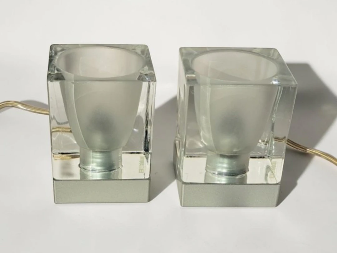 Fabbian - Roberto Pamio - Table lamp (2) - Cubetto Table - Glass - With Box