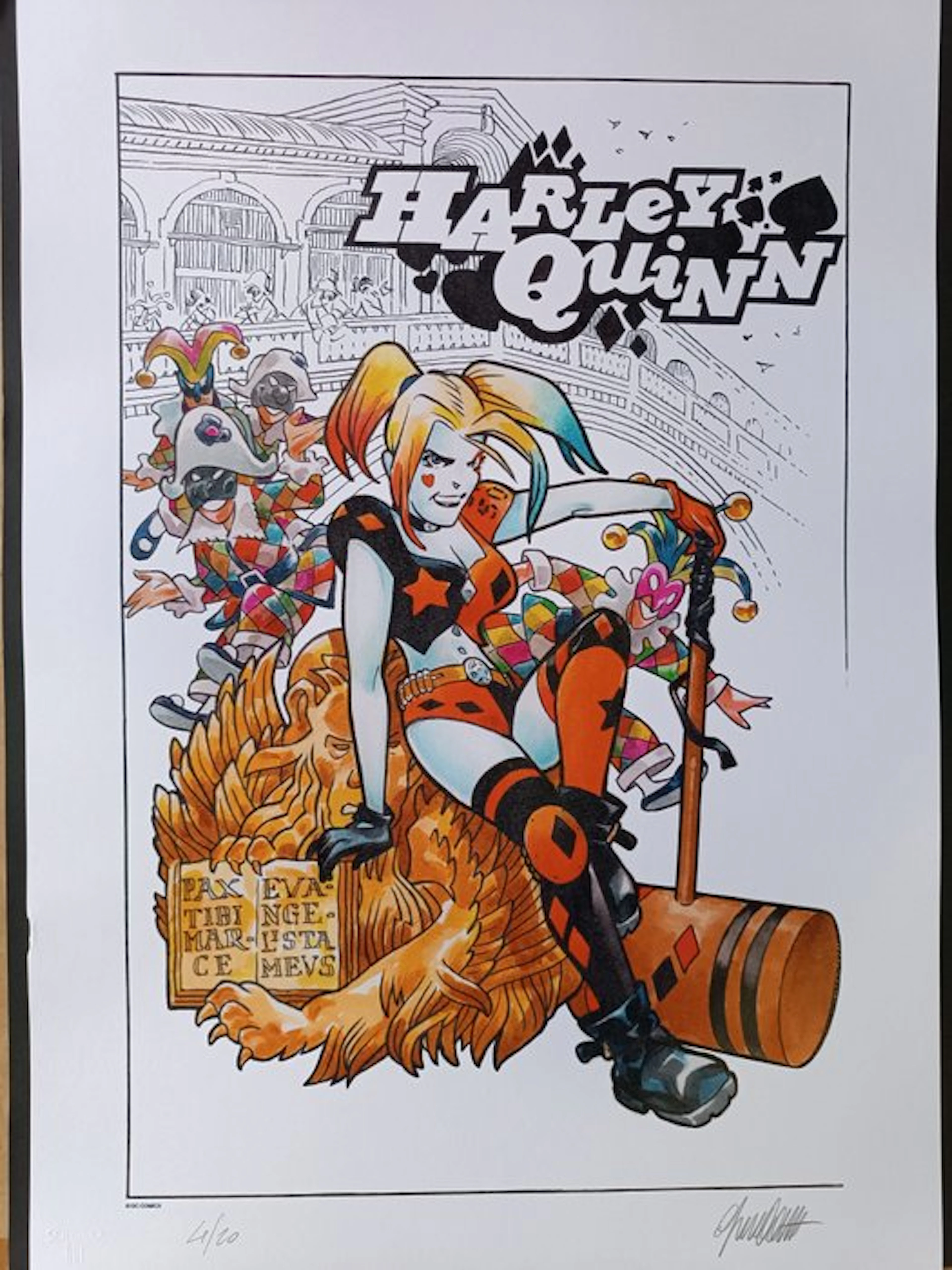 Harley Quinn - Harley Quinn Venezia - Stampa DC Comics Firmata - 4/20 - 1 Print