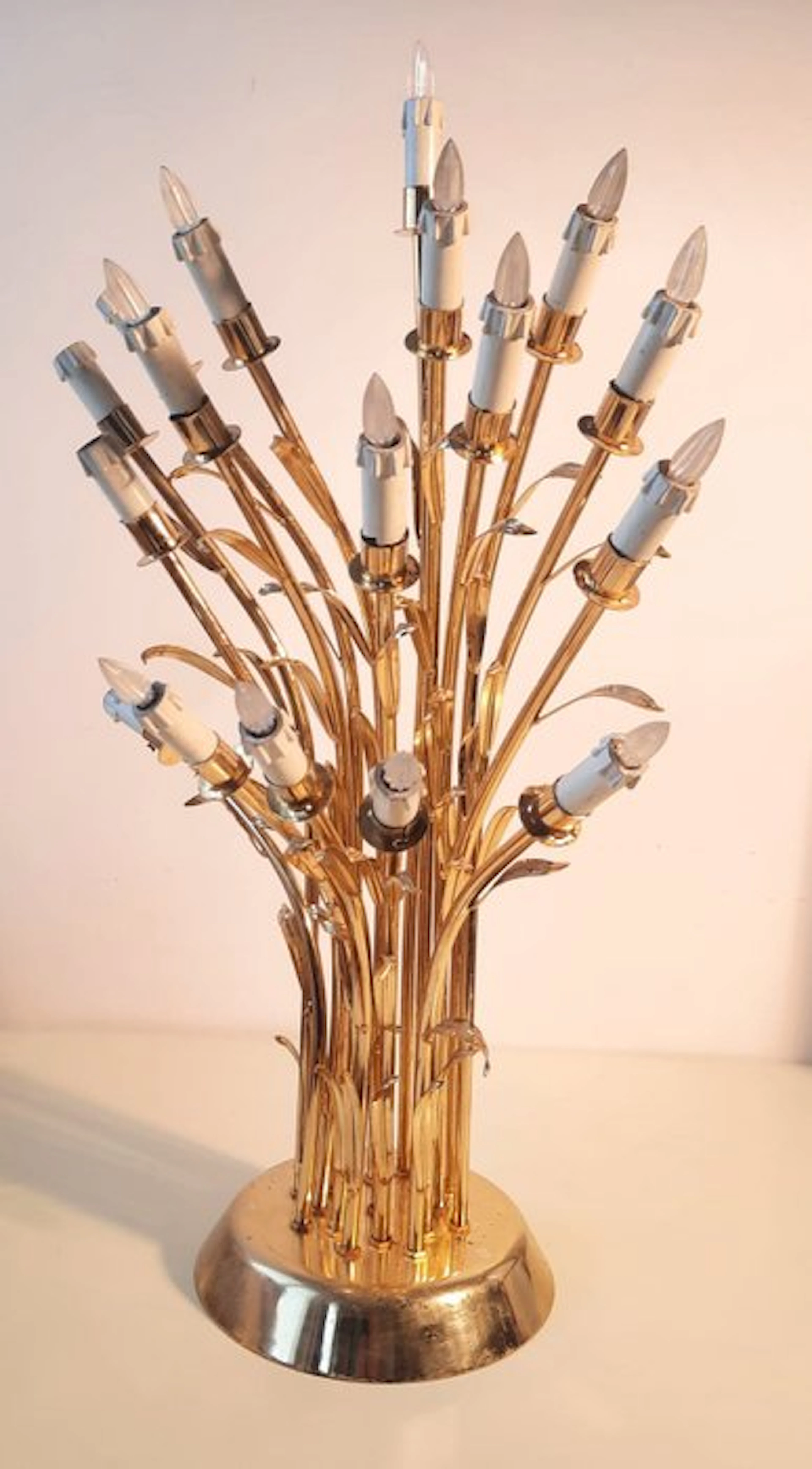 Table lamp - Metal - Golden metal bouquet table lamp - 75 cm