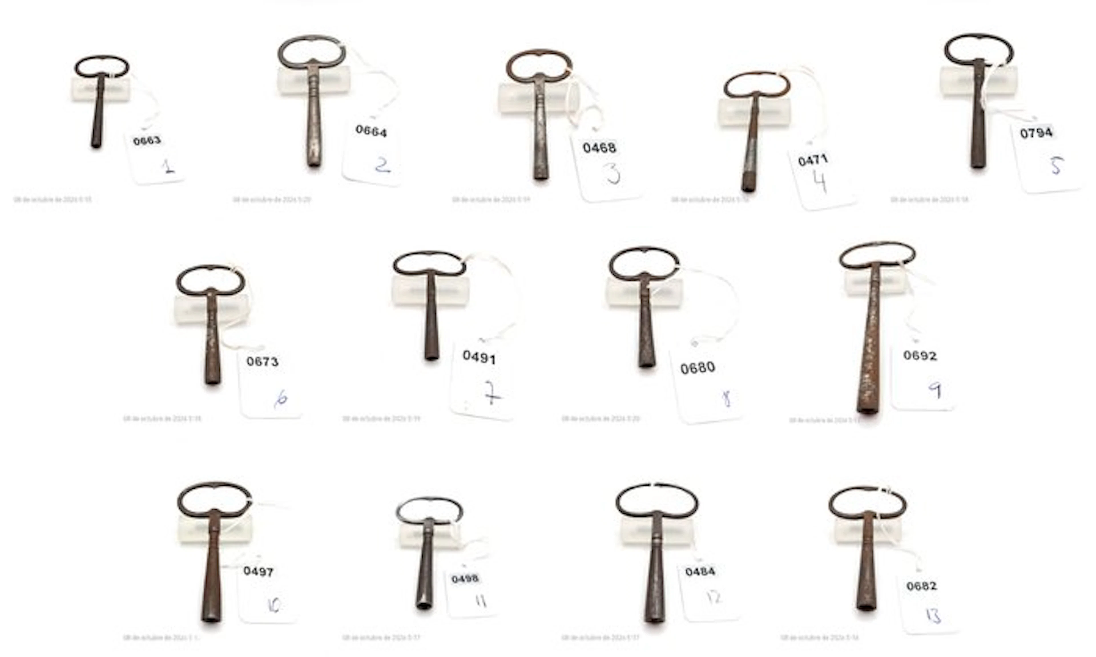 Clock/watch tools (13) - Complete set of keys