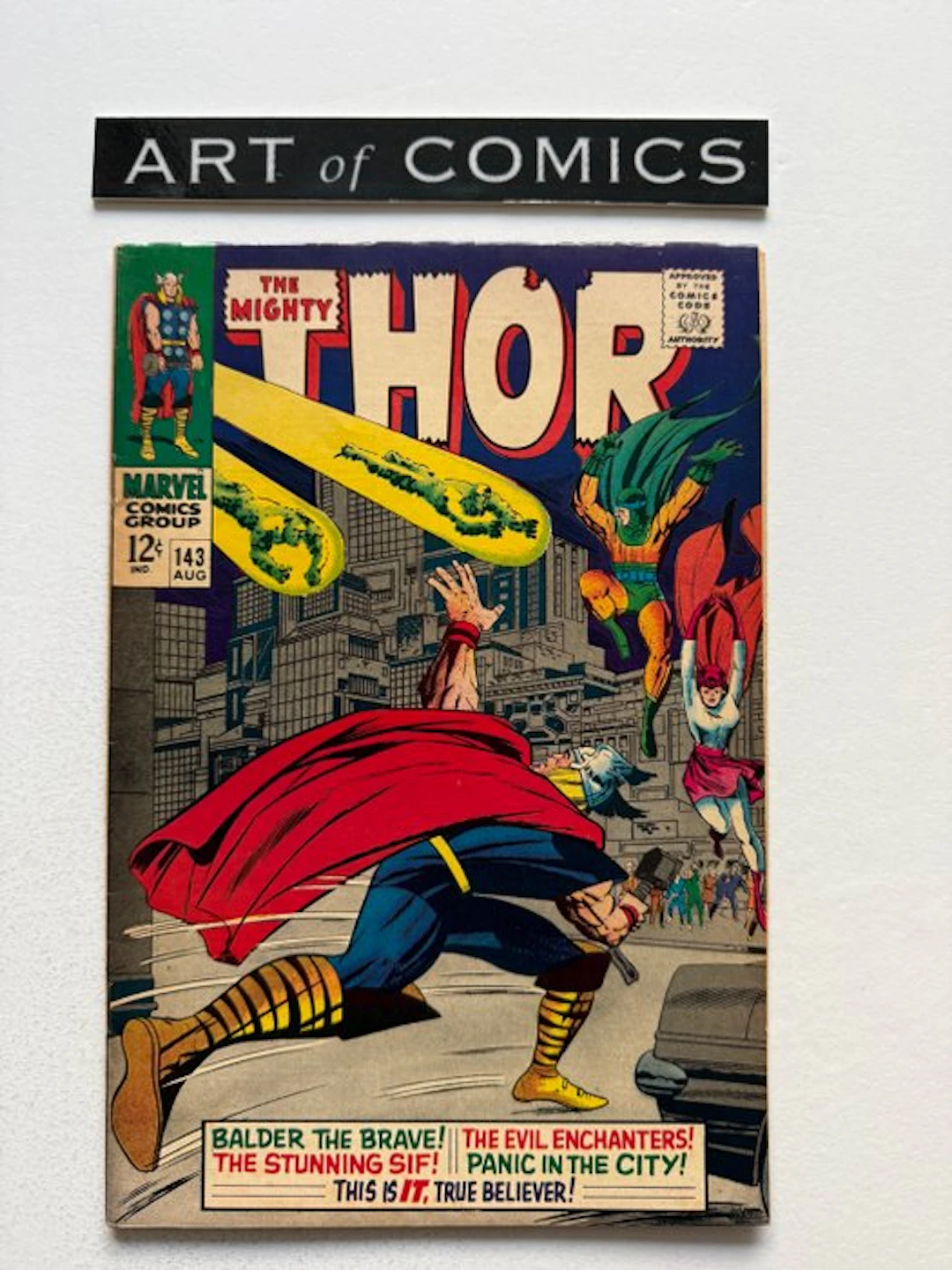 The Mighty Thor #143 - Thor Vs The Enchanters - 1 Comic - First edition - 1967