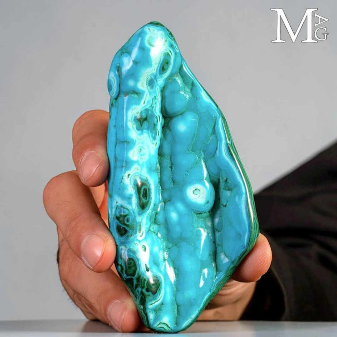 Special Botryoidal Chrysocolla Landscape of Vivid...