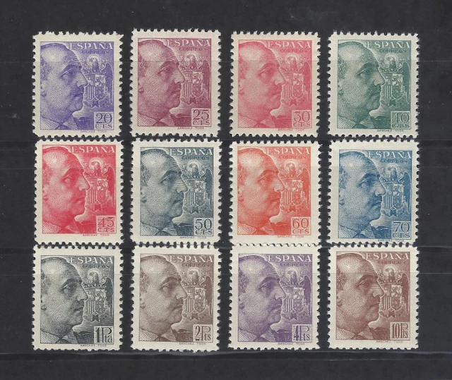 Spain 1939 - Franco Sánchez — all well centered - Edifil nº 867/78