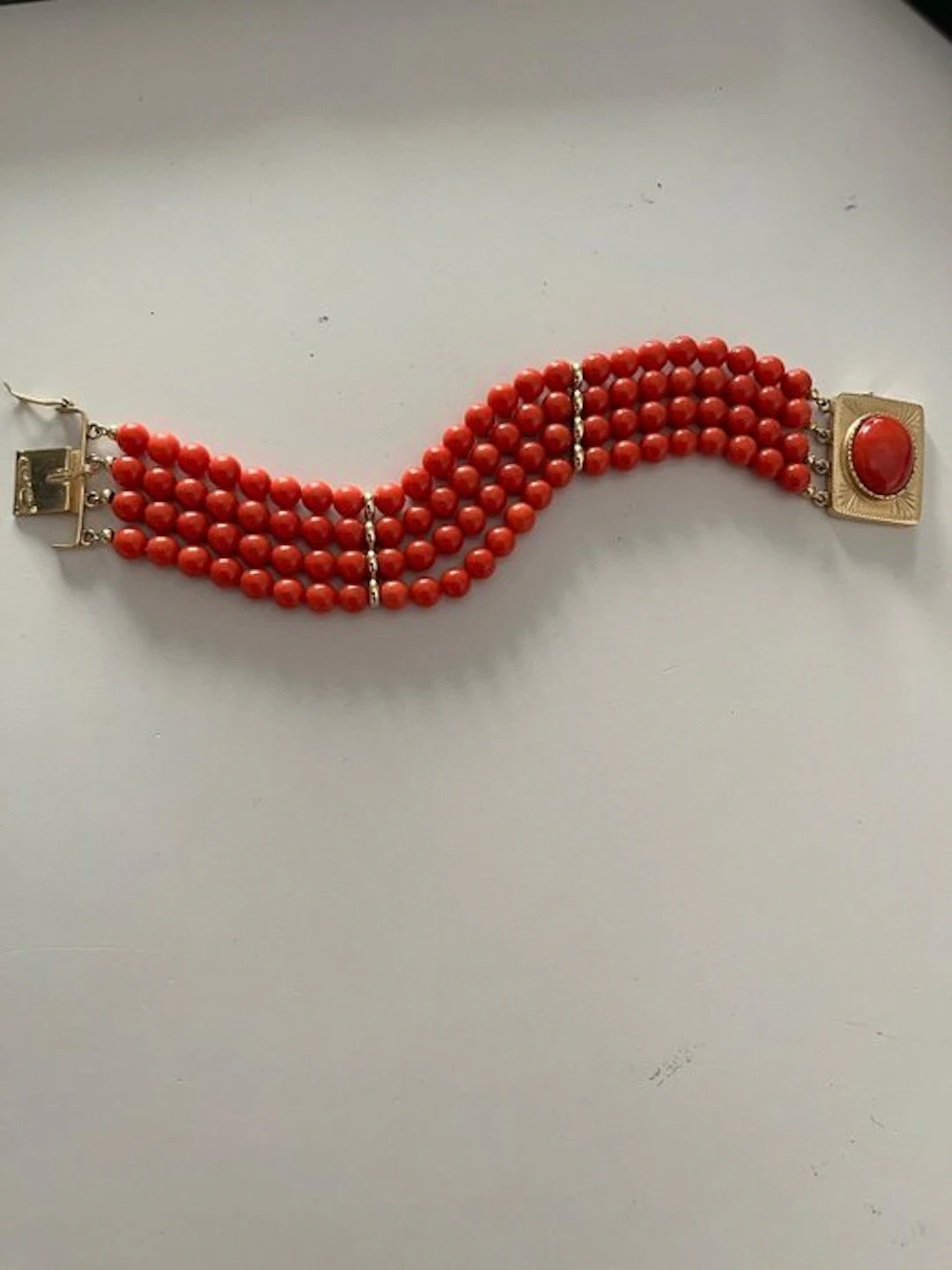 Bracelet - 18 kt. Yellow gold Coral