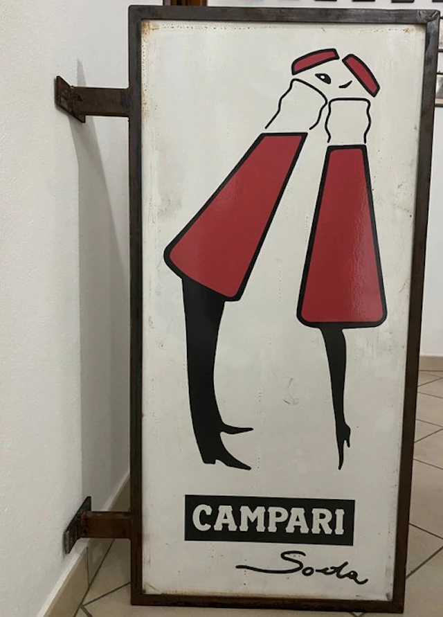 campari spa - campari - Wall plate - Iron - Campari sign on the wall.