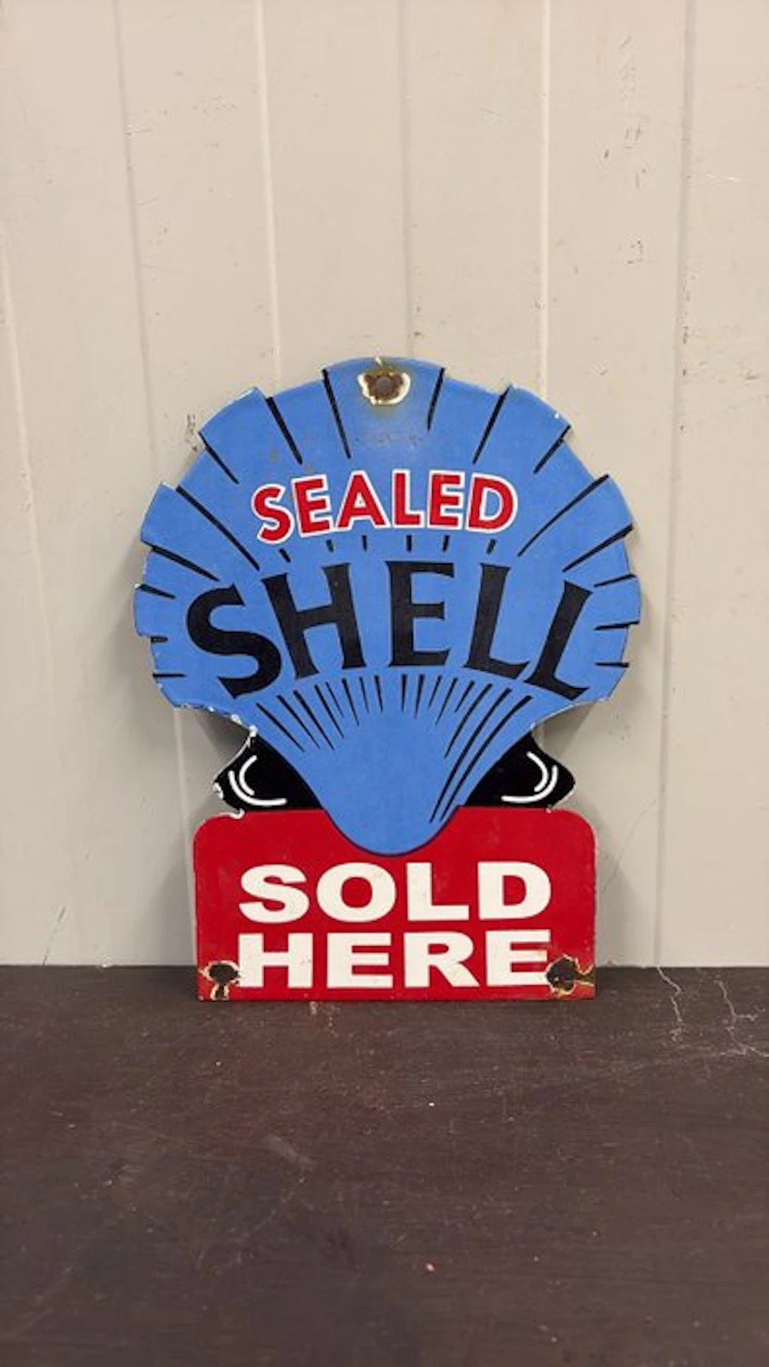 Shell Sealed – Enamel advertising sign – Sold Here –...