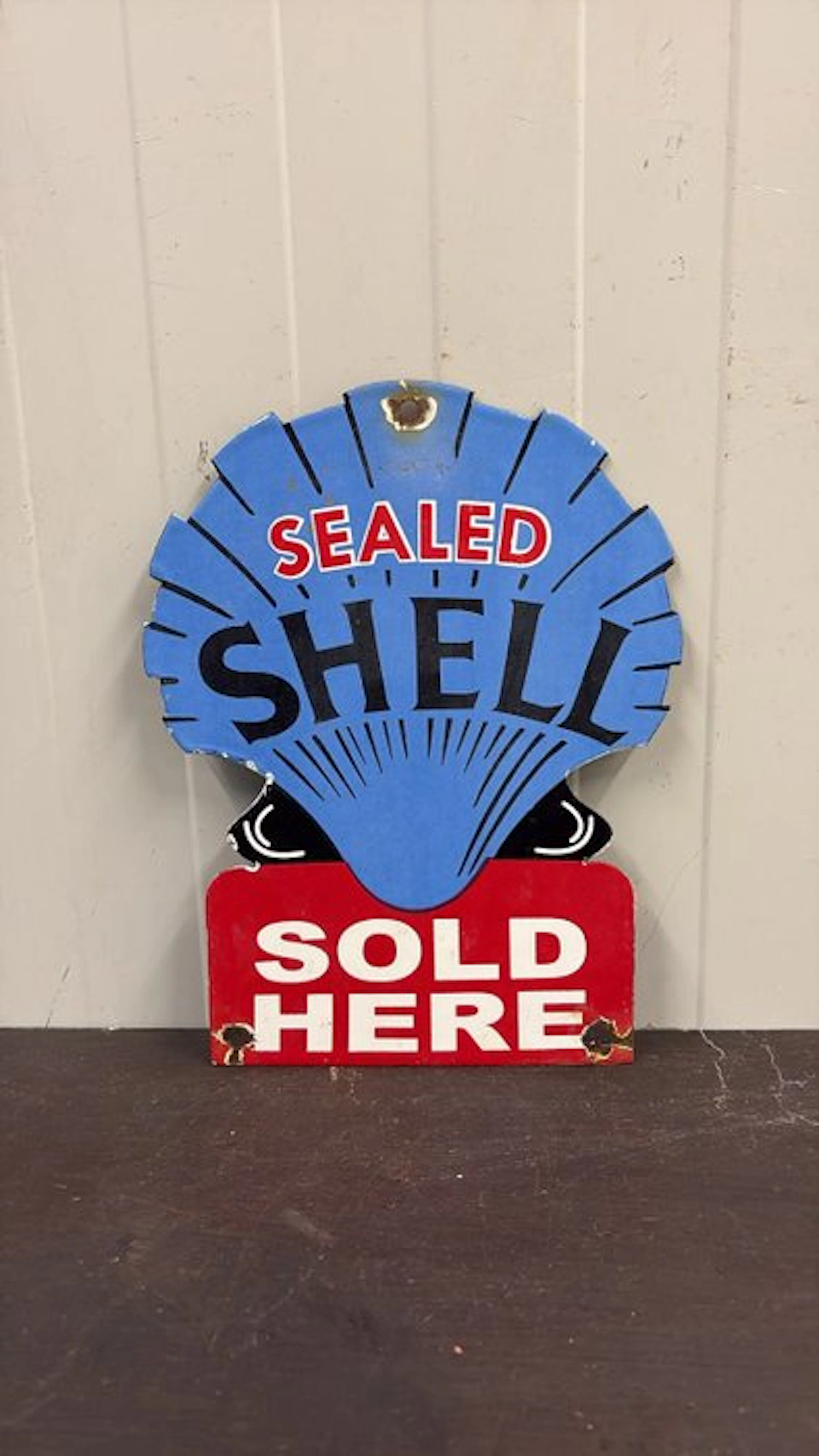 Shell Sealed – Enamel advertising sign – Sold Here –...