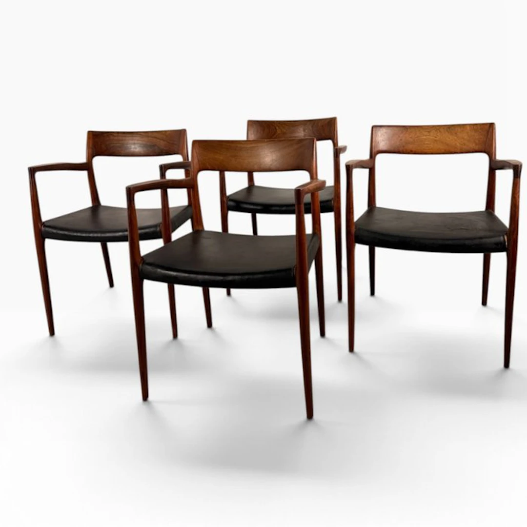J.L. Møllers Møbelfabrik - Niels O. Moller - Chair (4) - Model 57 - Teak