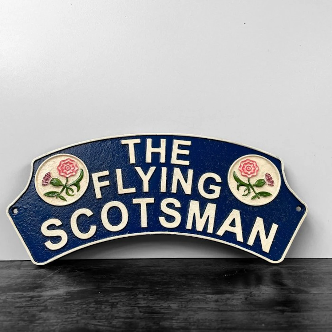 The Flying Scotsman - Plaque - Railroad sign - Cast iron