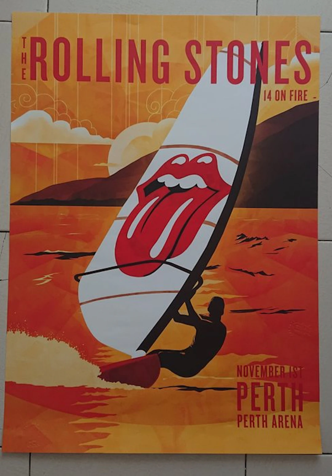 Anonymous - Rolling Stones cartel gira 14 On Fire ,Perth,sellos - 2000s
