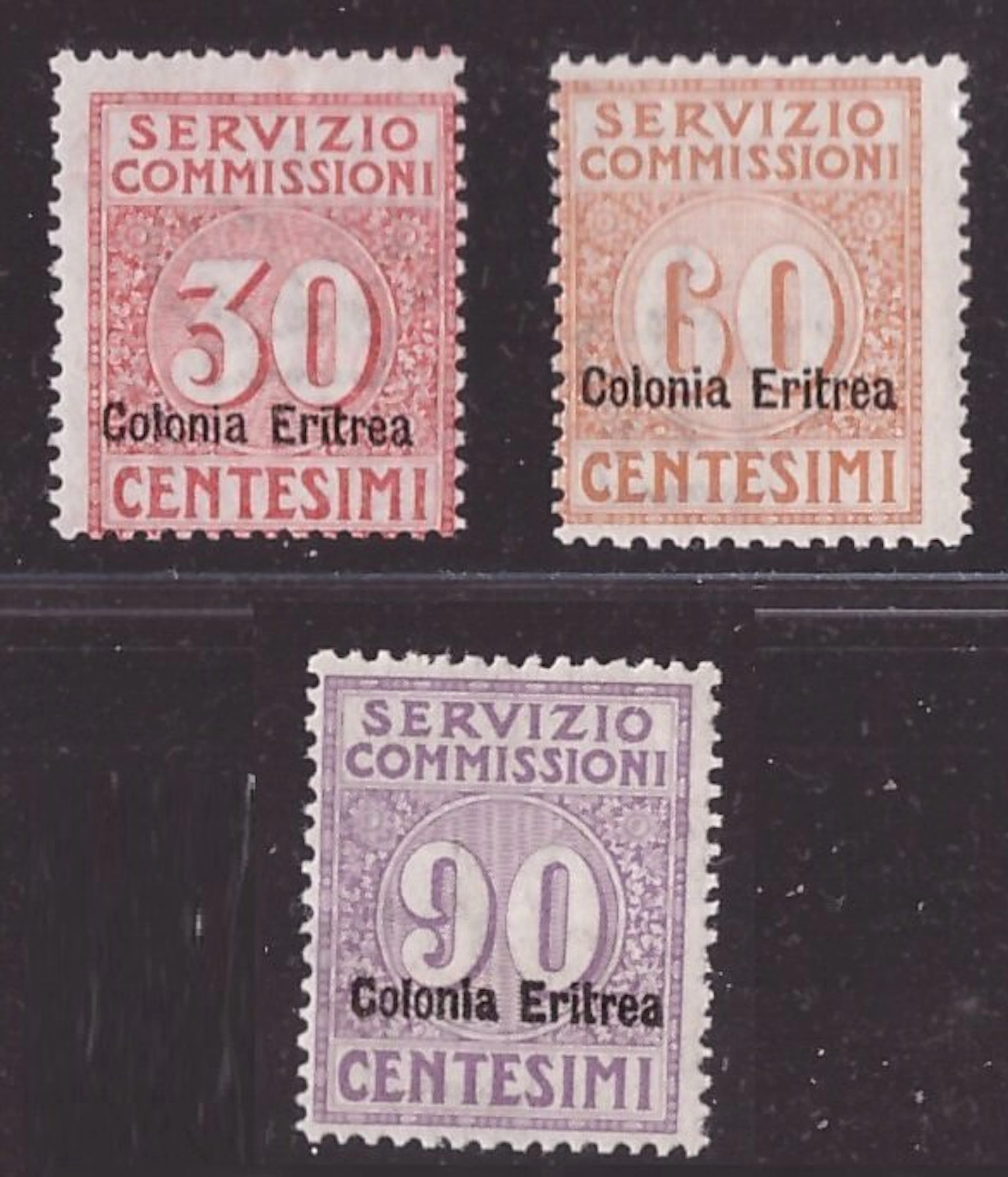 Italian Eritrea 1916 - Commission Service Series - Sassone S. 64