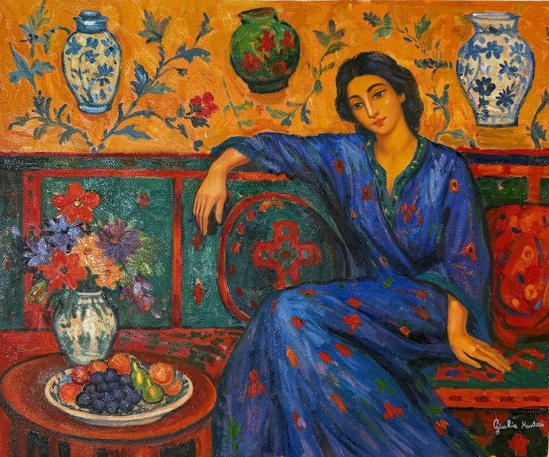 Giulia Montesi (1980) - Riposo in blu e ceramiche