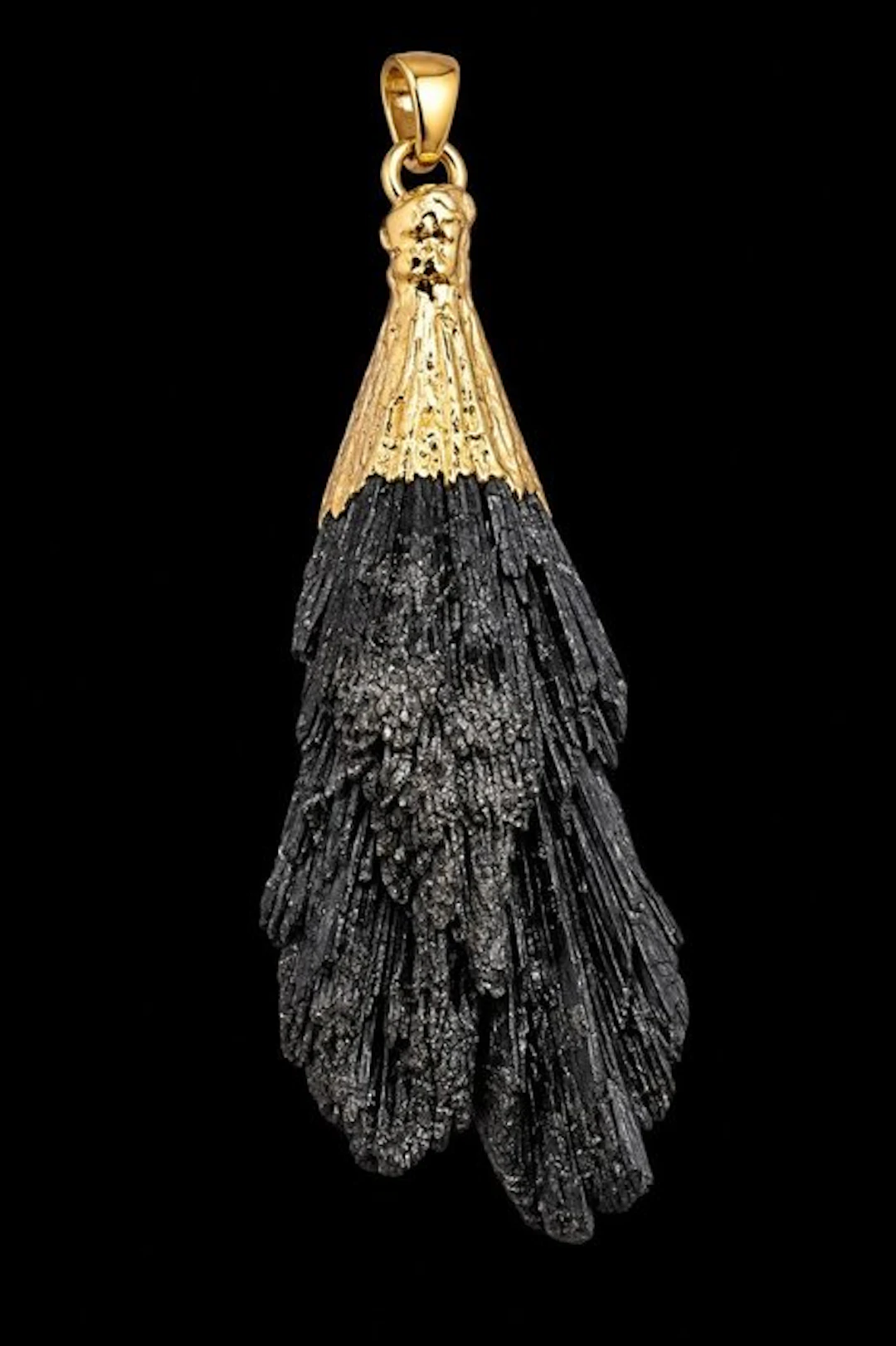 Premium natural black tourmaline pendant - Exclusive...