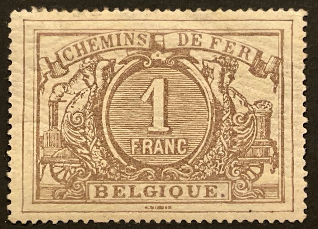 Belgium 1882/1894 - Railway stamp - 1fr Bronze - Second...