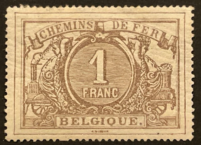 Belgium 1882/1894 - Railway stamp - 1fr Bronze - Second...